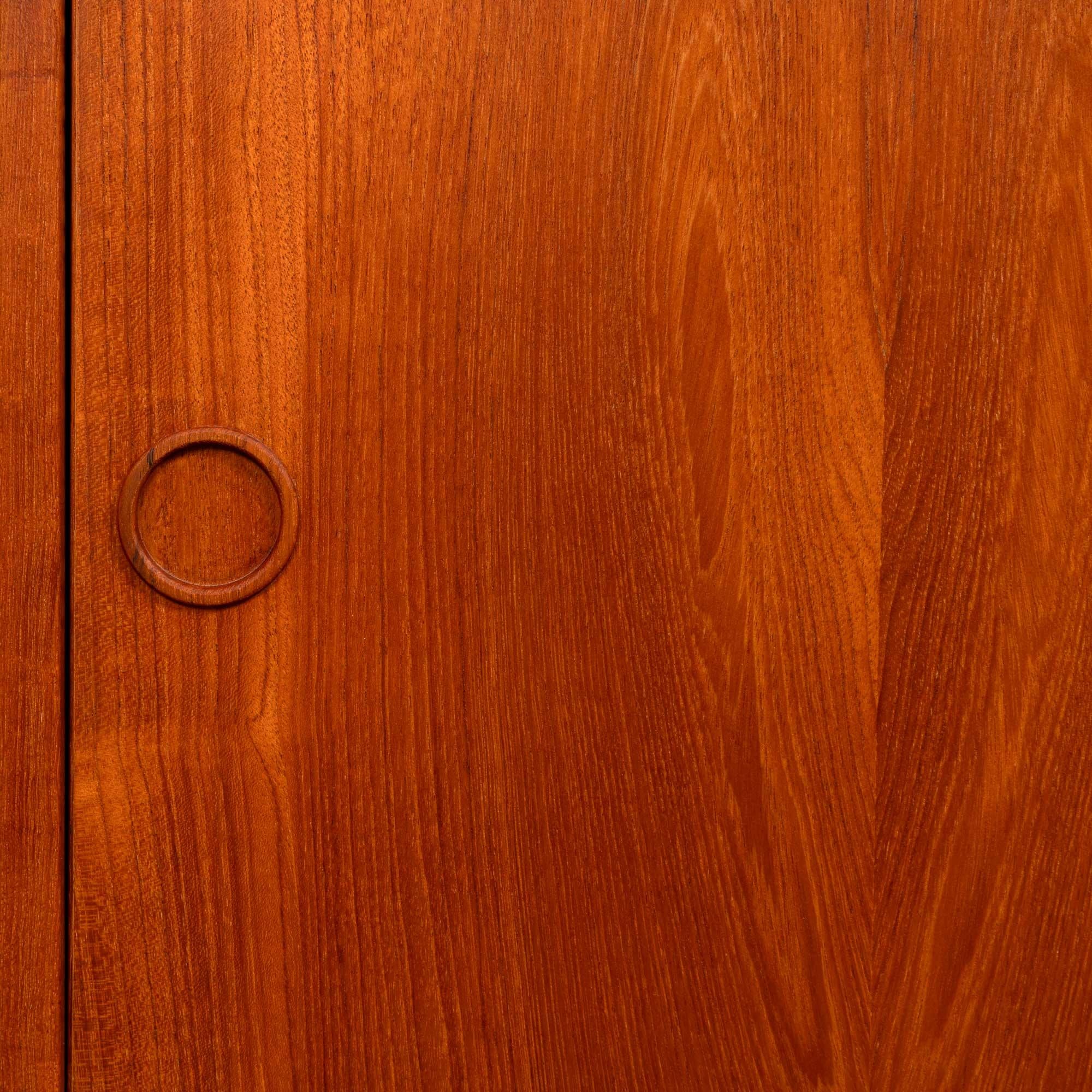 Kai Kristiansen Teak Wall System with Glass Cabinet Danish Mid-Century 1960s For Sale 3