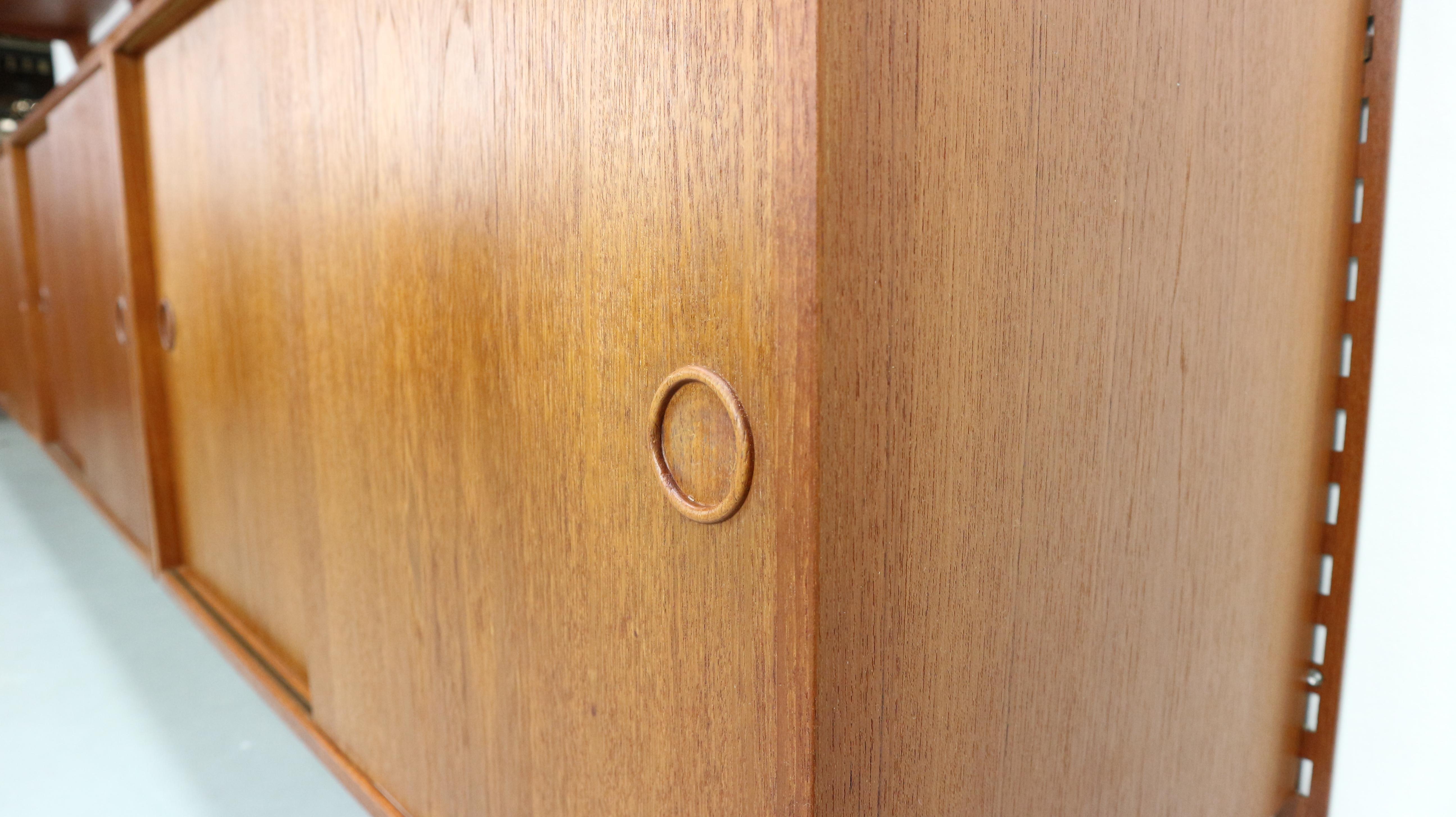 Kai Kristiansen Teak Wall Unit for FM Møbler Denmark, 1960s 6