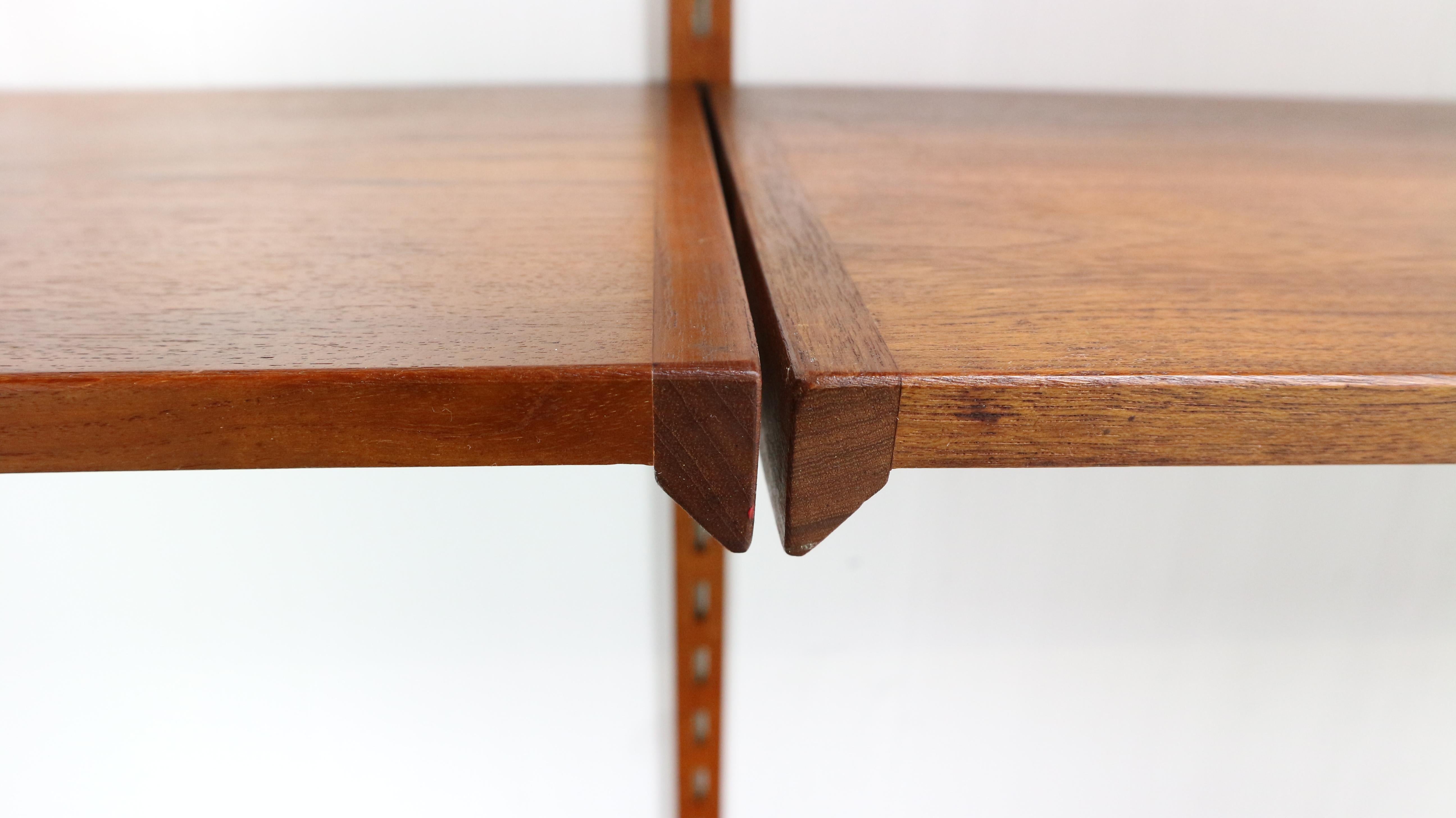 Danish Kai Kristiansen Teak Wall Unit for FM Møbler Denmark, 1960s