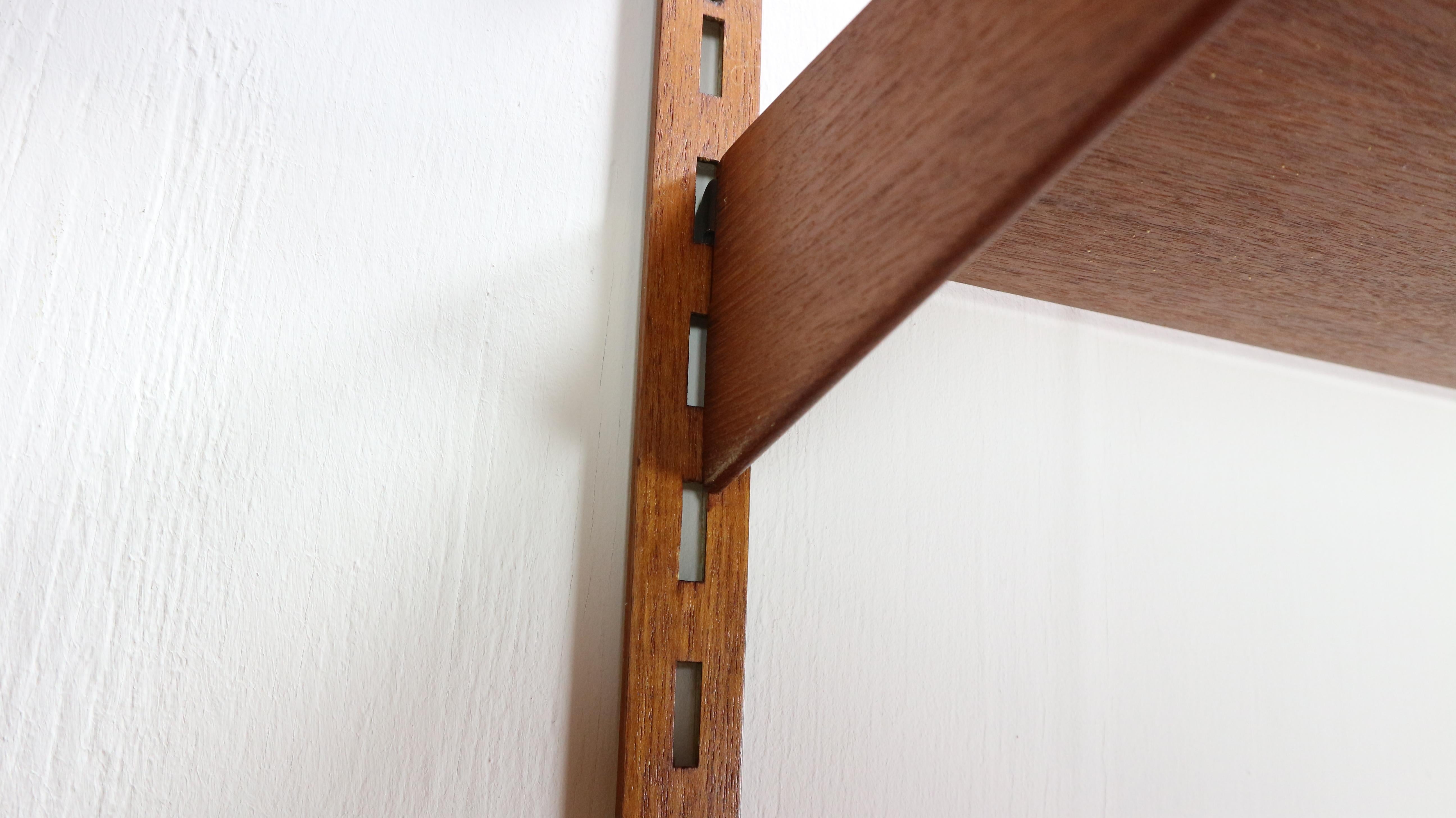 Kai Kristiansen Teak Wall Unit for FM Møbler Denmark, 1960s In Good Condition In The Hague, NL