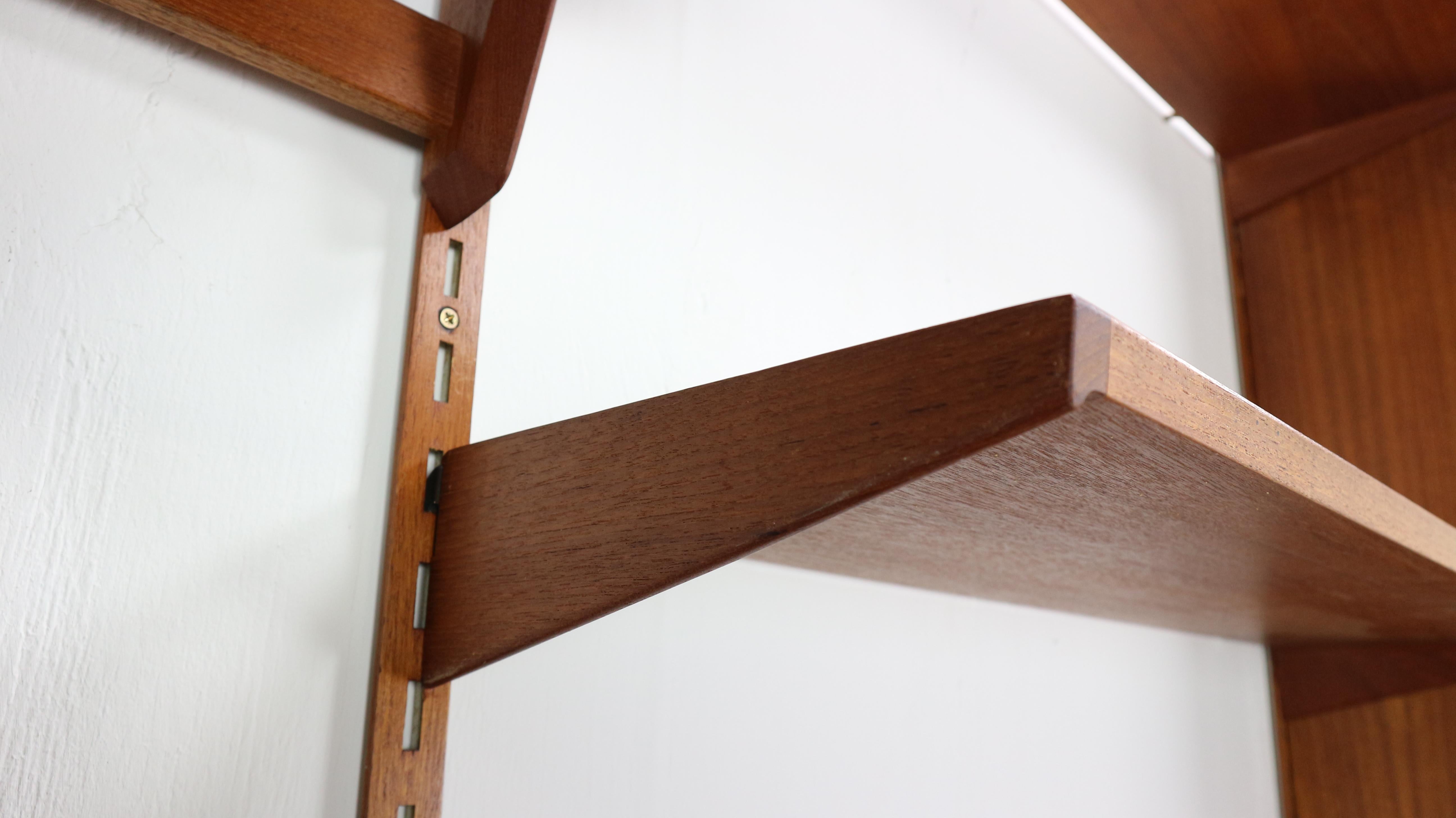 Mid-20th Century Kai Kristiansen Teak Wall Unit for FM Møbler Denmark, 1960s
