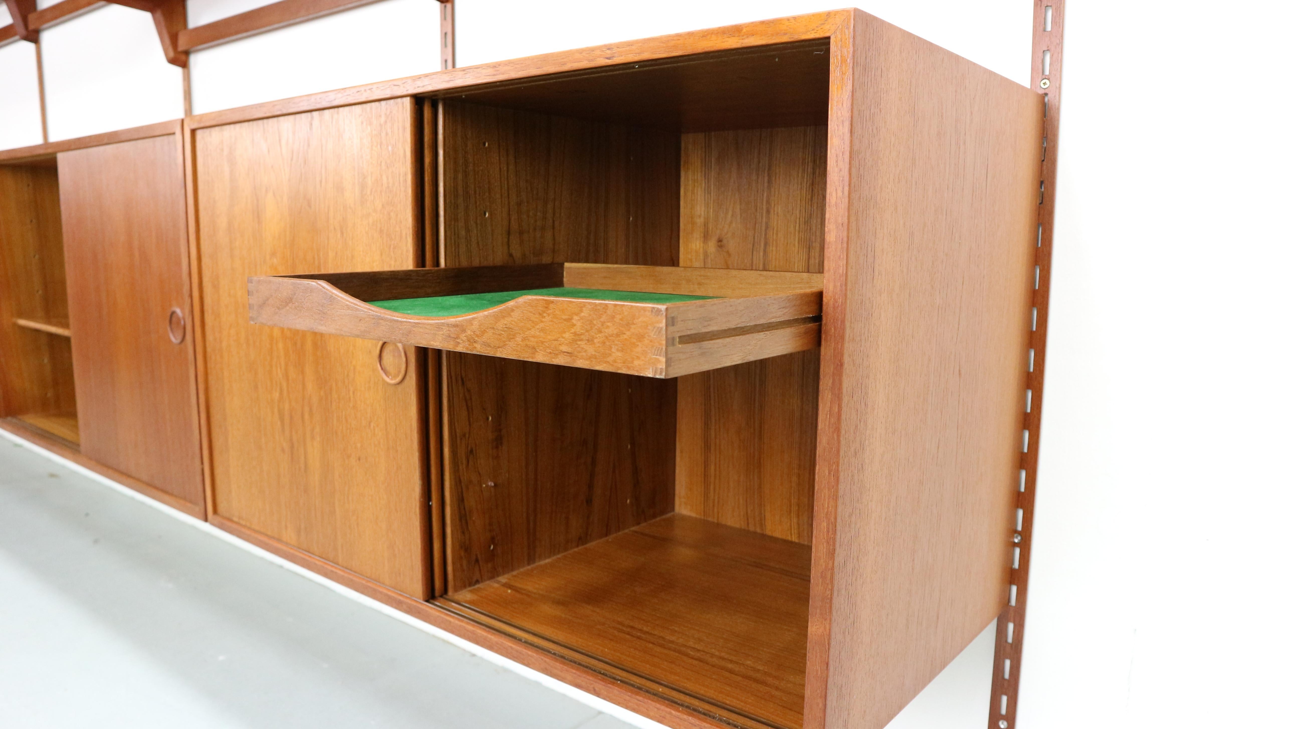 Kai Kristiansen Teak Wall Unit for FM Møbler Denmark, 1960s 2