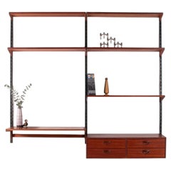 Kai Kristiansen Teak Wall Unit / Modular Shelving System, Denmark, 1960s