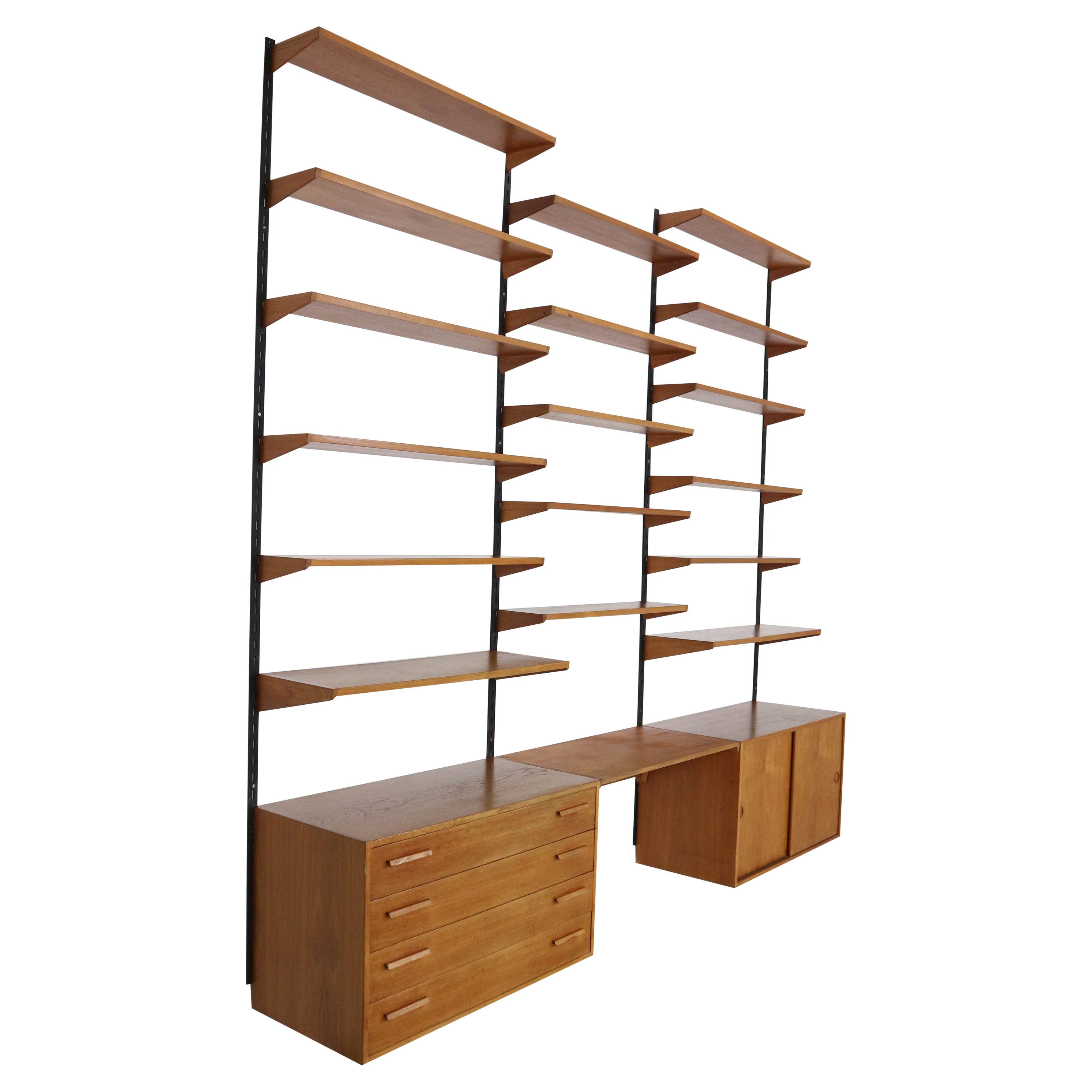 Kai Kristiansen Teak Wall Unit System for Feldballes Mobelfabrik, 1960 Denmark