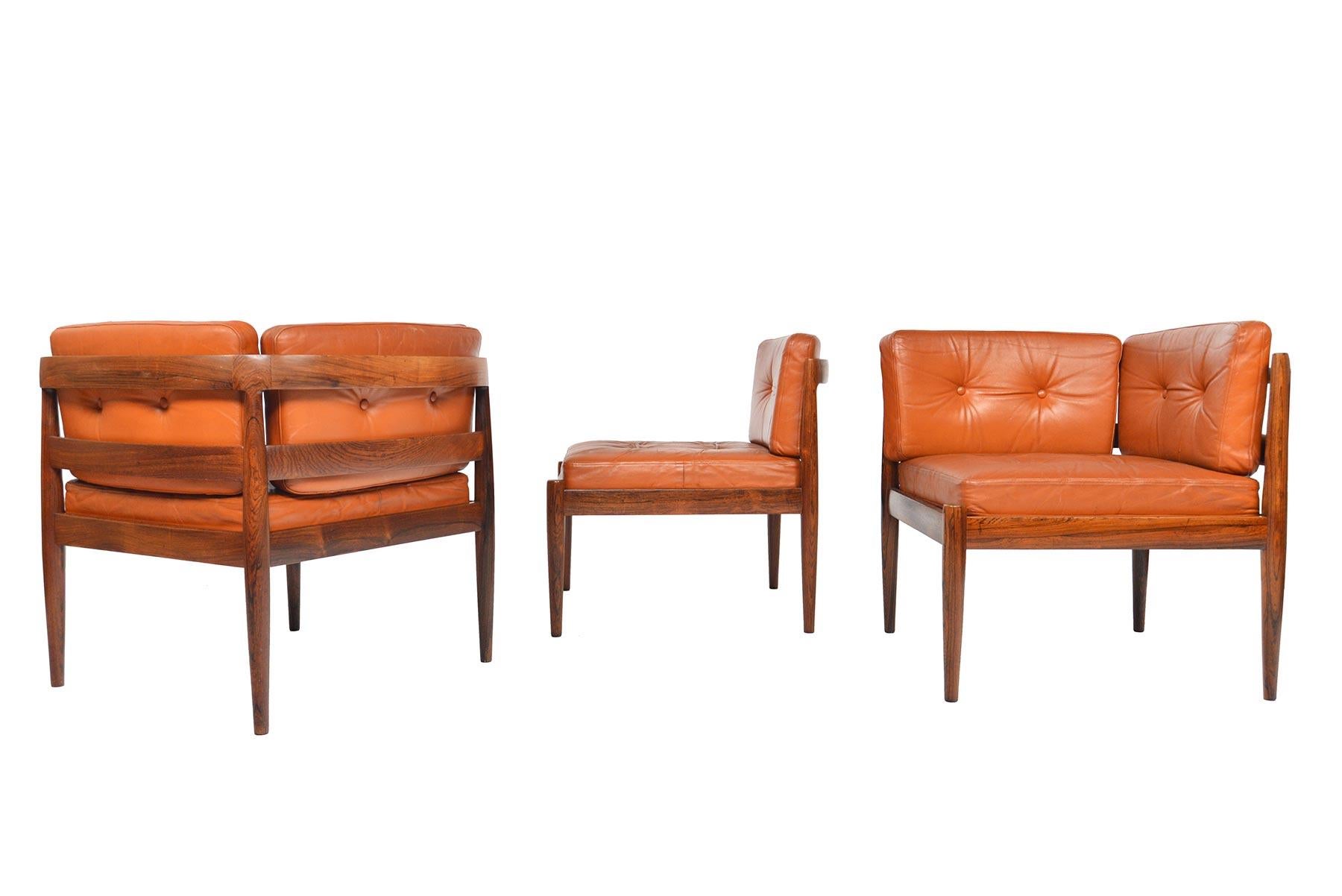 Kai Kristiansen Three-Piece Universe Sofa Set in Rosewood 6