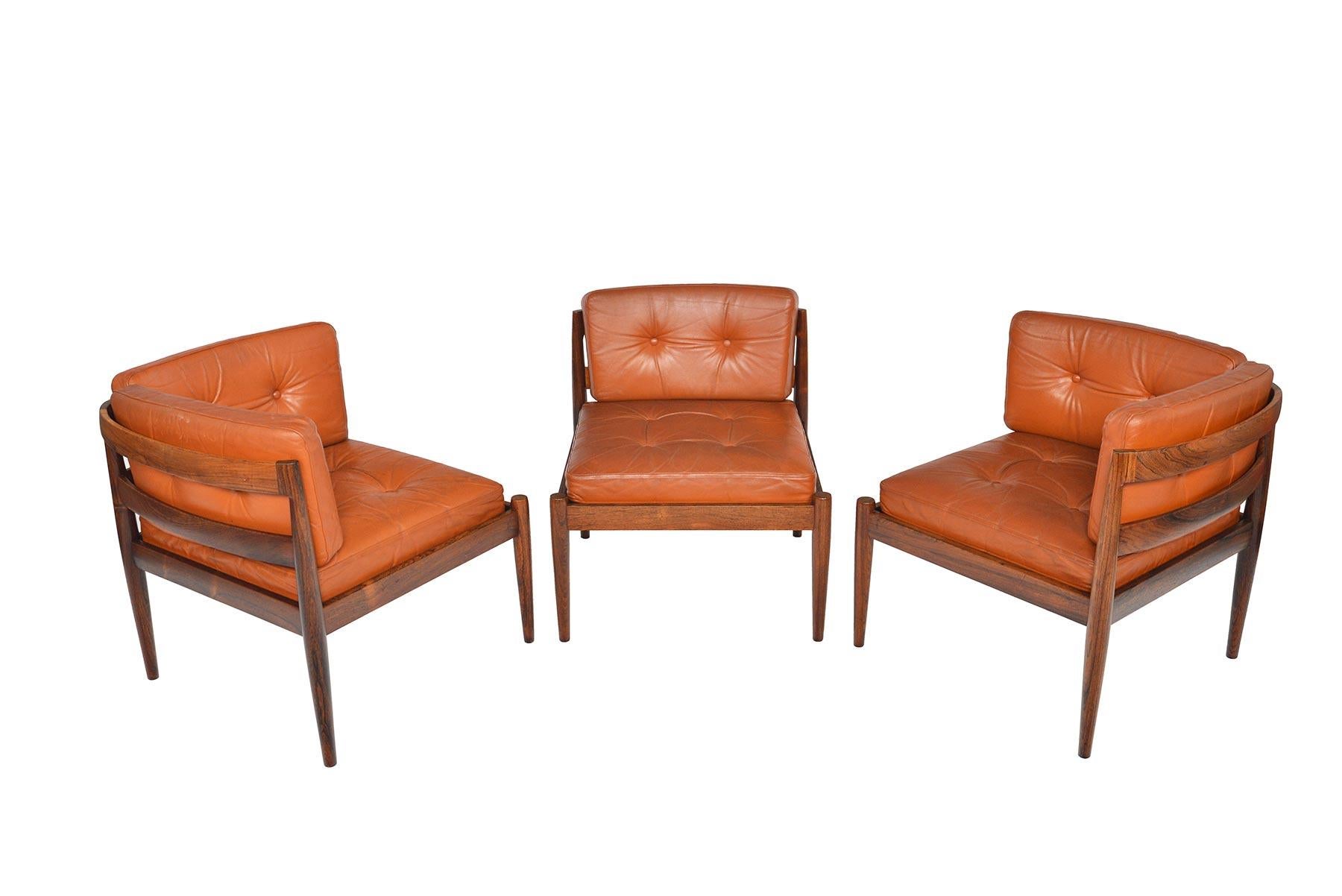 Scandinavian Modern Kai Kristiansen Three-Piece Universe Sofa Set in Rosewood