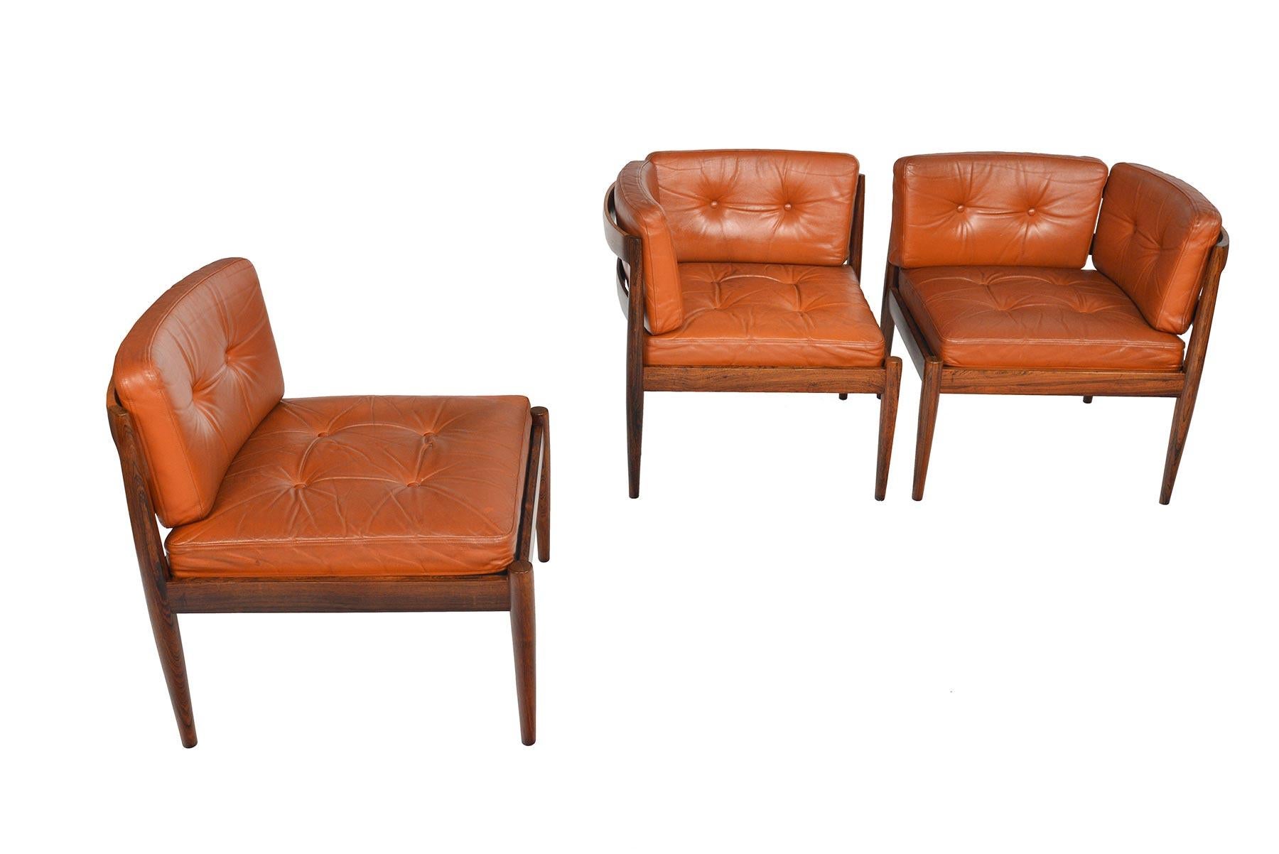 Kai Kristiansen Three-Piece Universe Sofa Set in Rosewood In Good Condition In Berkeley, CA