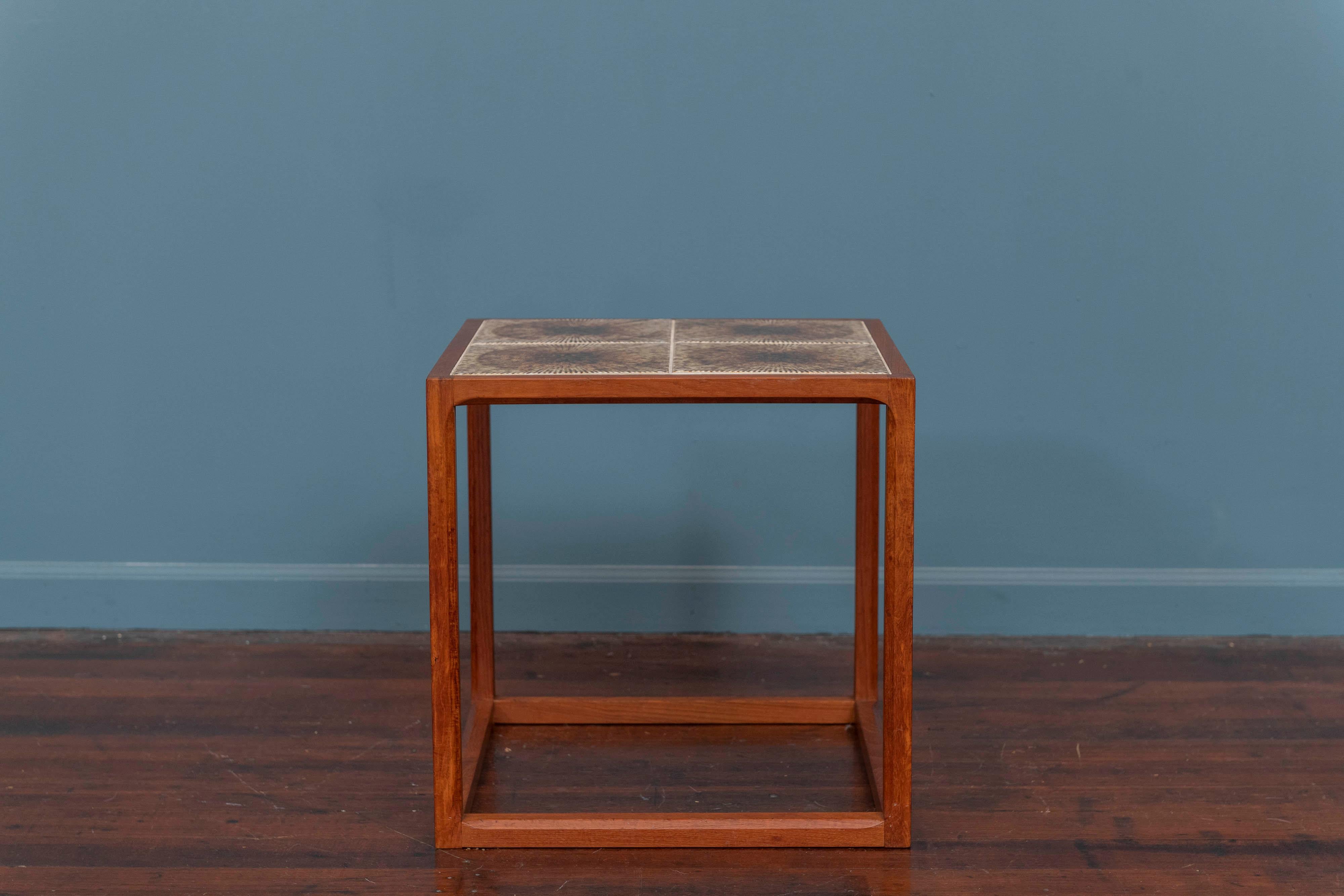 Kai Kristiansen Tile Top Table for Askel Kjaersgaard In Good Condition For Sale In San Francisco, CA