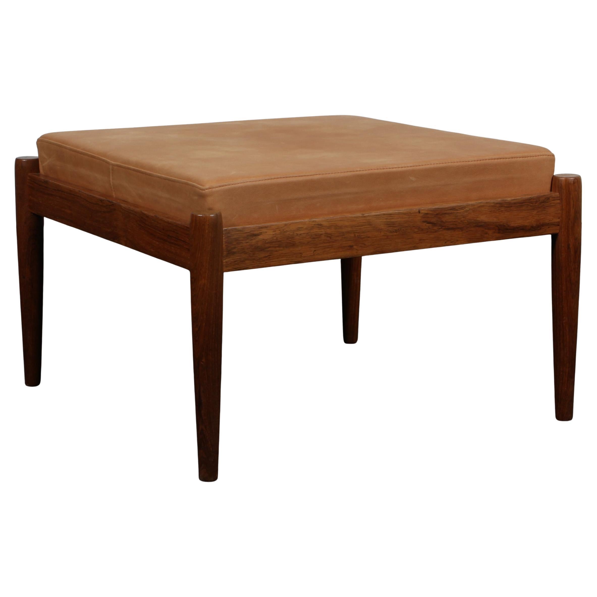 Kai Kristiansen Univers ottoman in full grain aniline leather and rosewood