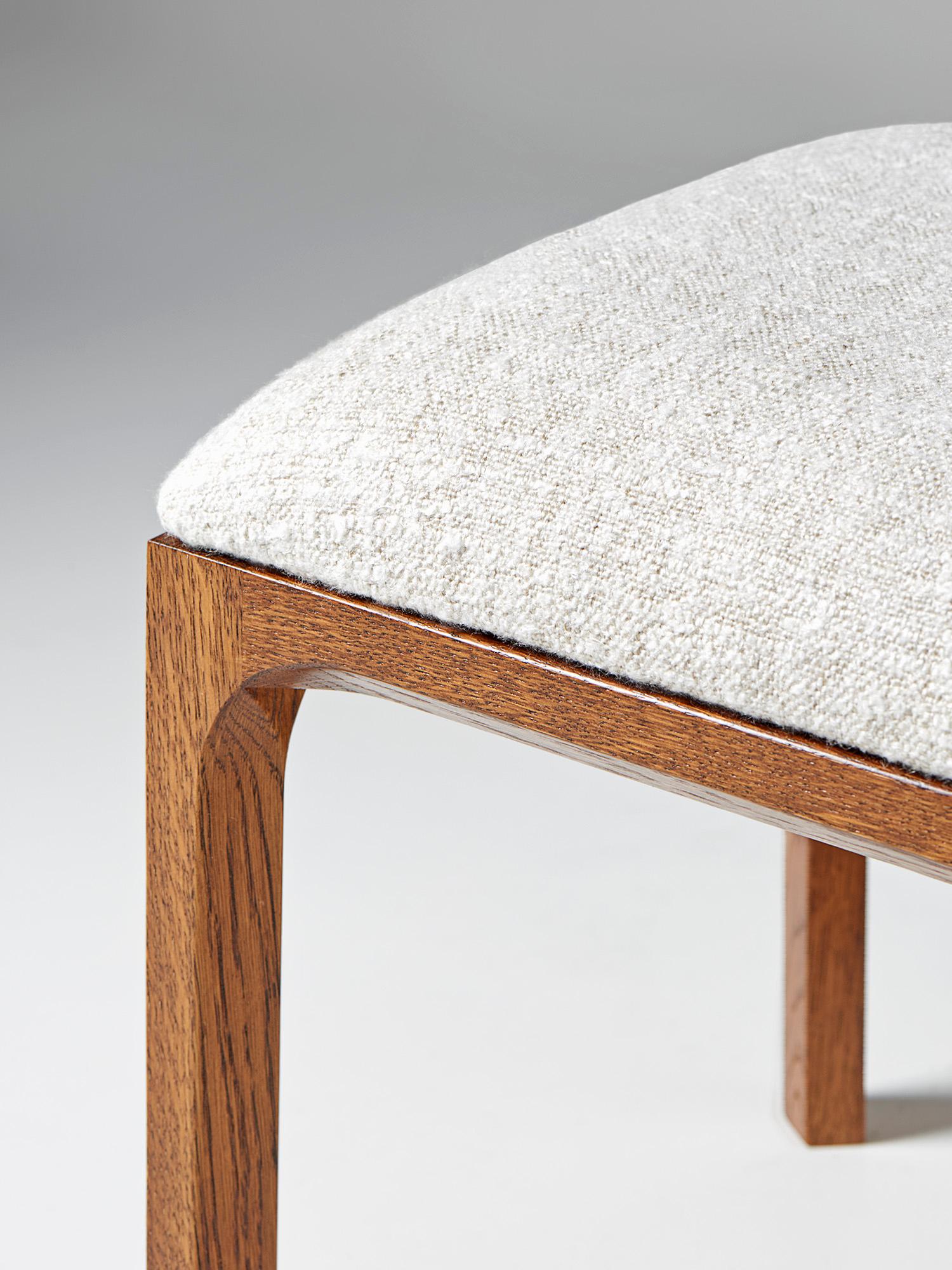 Scandinave moderne Banc à coussins Kai Kristiansen en Oak Oak Fumé et tissu en vente