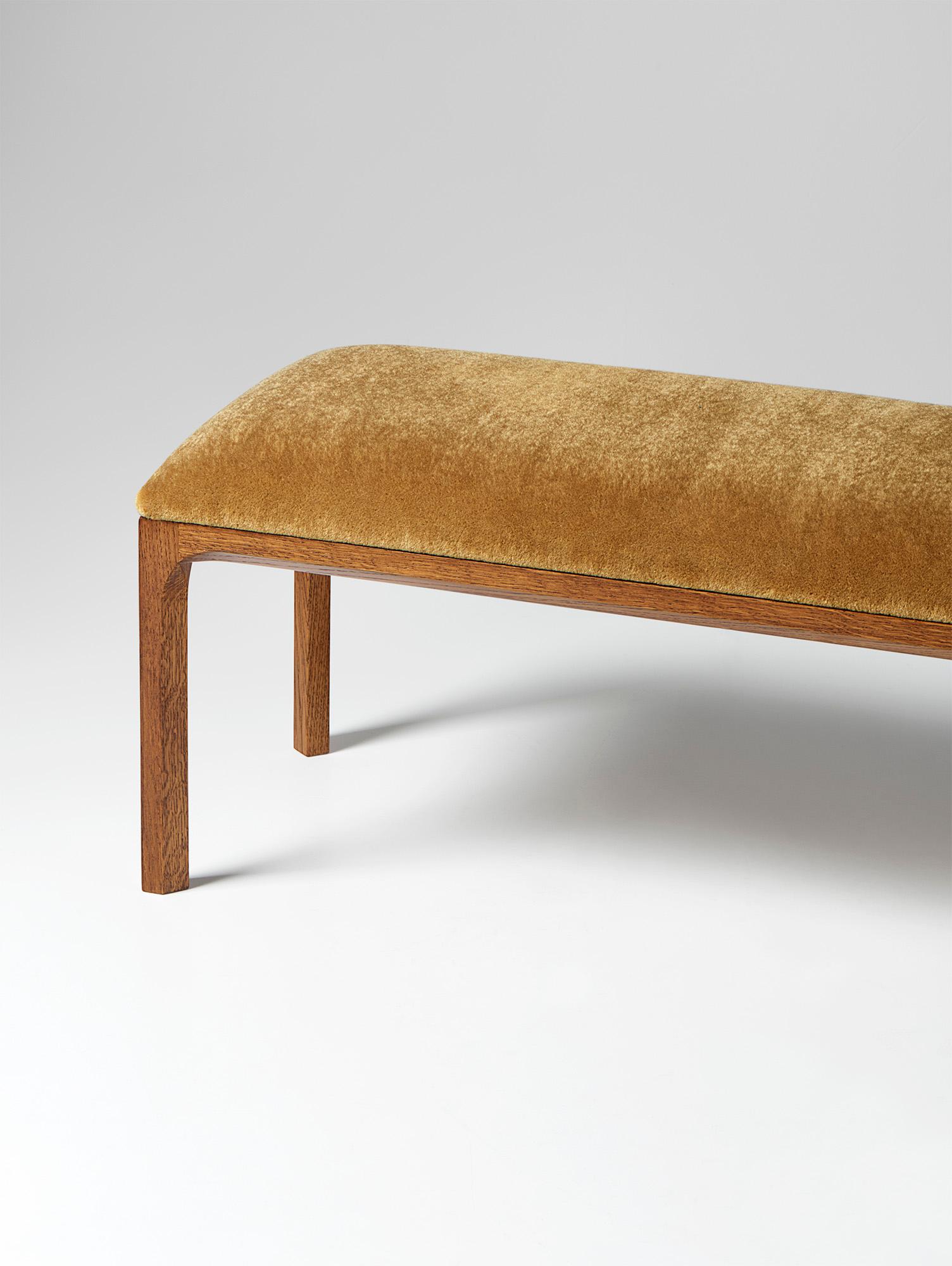 Danese Panca imbottita Kai Kristiansen in Oak fumé e Mohair in vendita