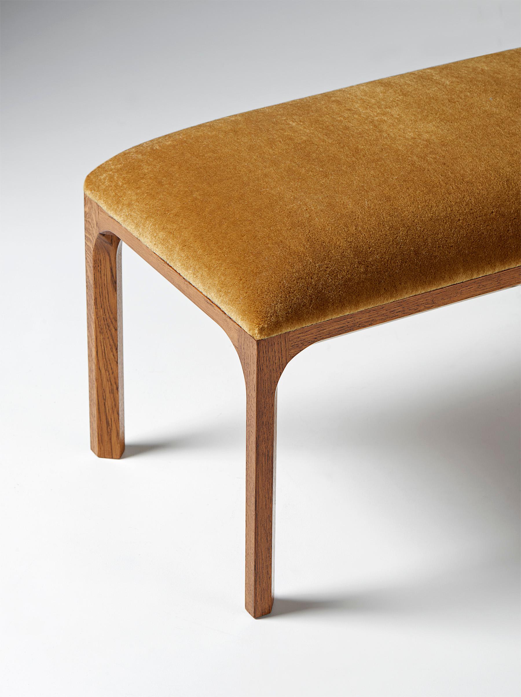 Panca imbottita Kai Kristiansen in Oak fumé e Mohair In condizioni Nuovo in vendita a London, England