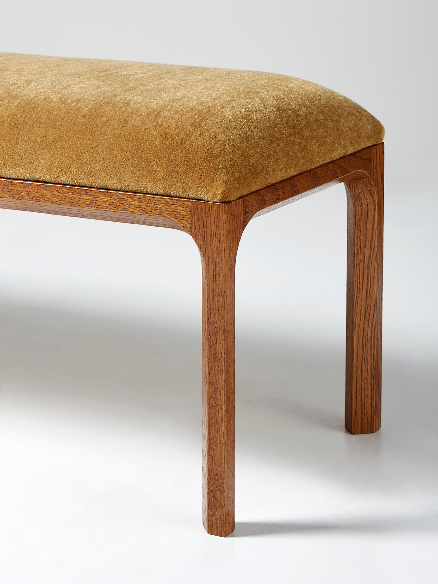 XXI secolo e contemporaneo Panca imbottita Kai Kristiansen in Oak fumé e Mohair in vendita