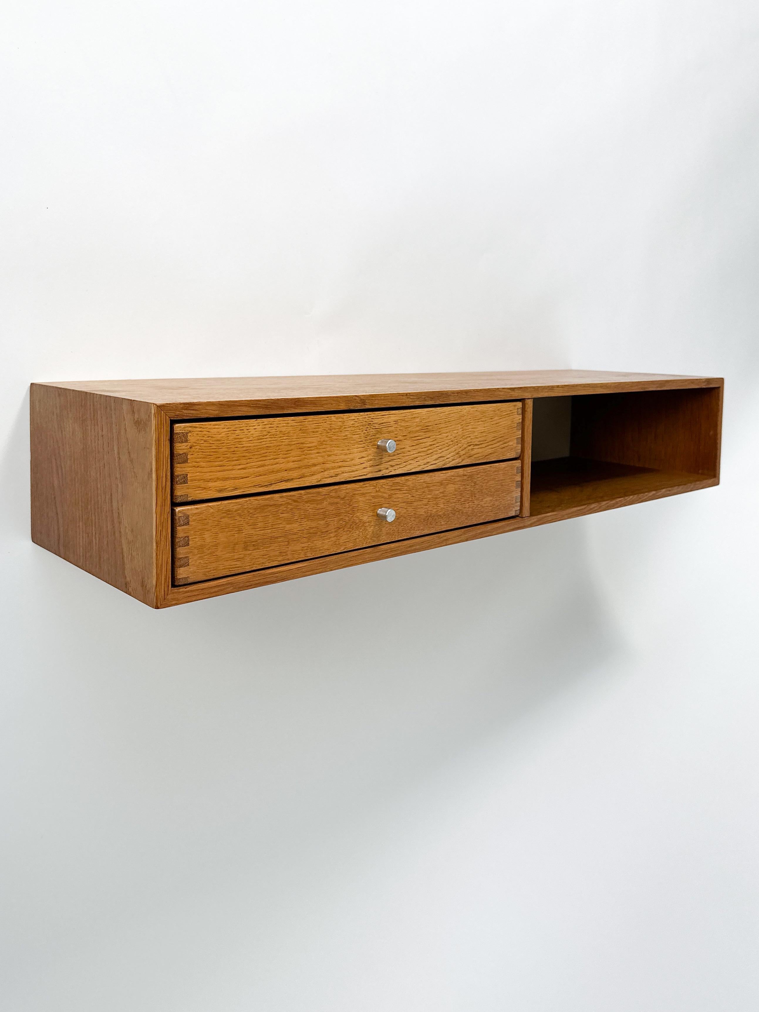 Hand-Crafted Kai Kristiansen Wall Unit Aksel Kjersgaard Oak Shelf Mode 132 Denmark 1960s