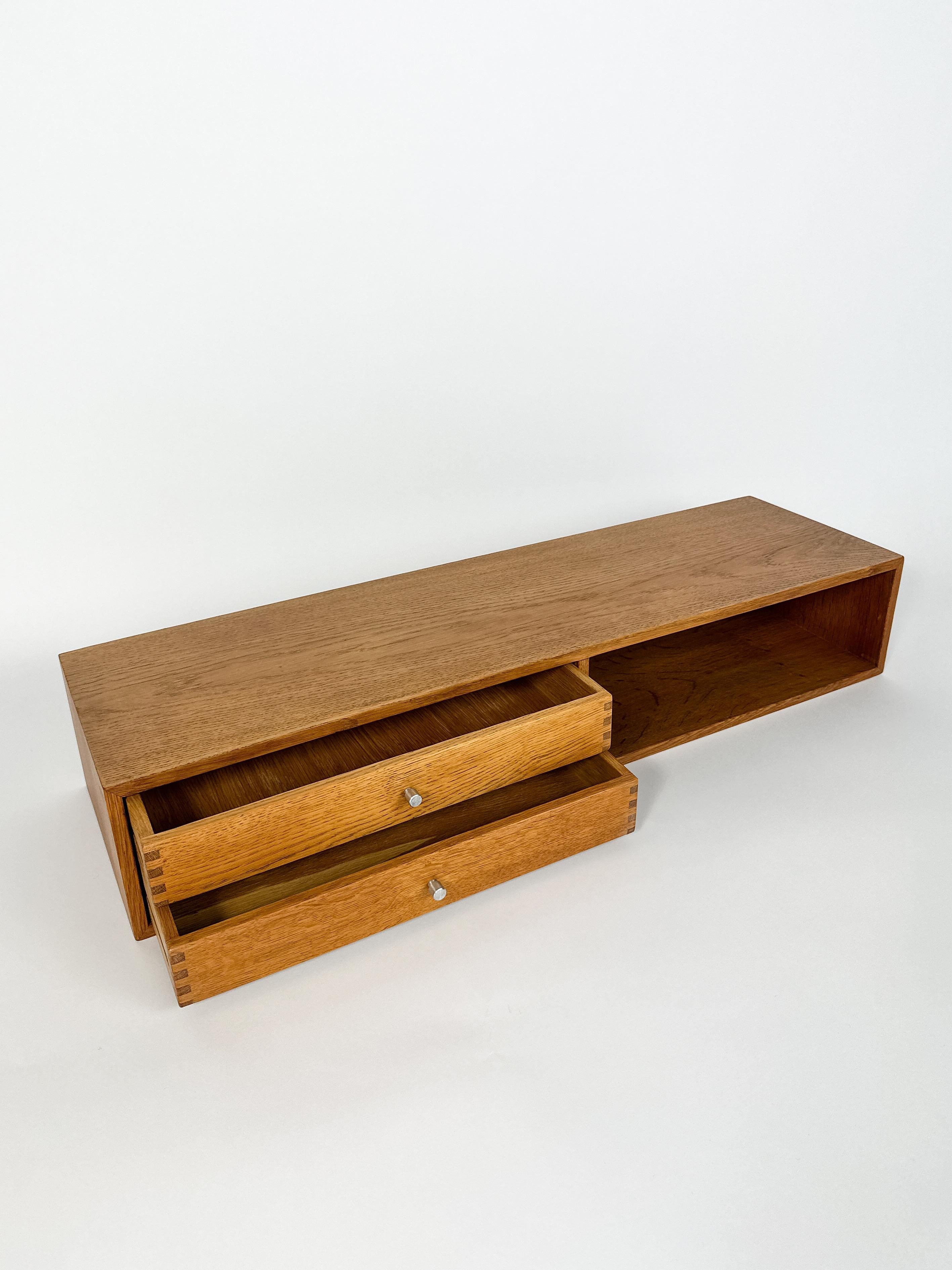Mid-20th Century Kai Kristiansen Wall Unit Aksel Kjersgaard Oak Shelf Mode 132 Denmark 1960s