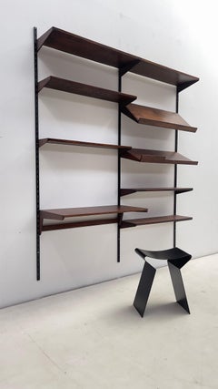 Kai Kristiansen's shelving and desk wall unit in dark Oak