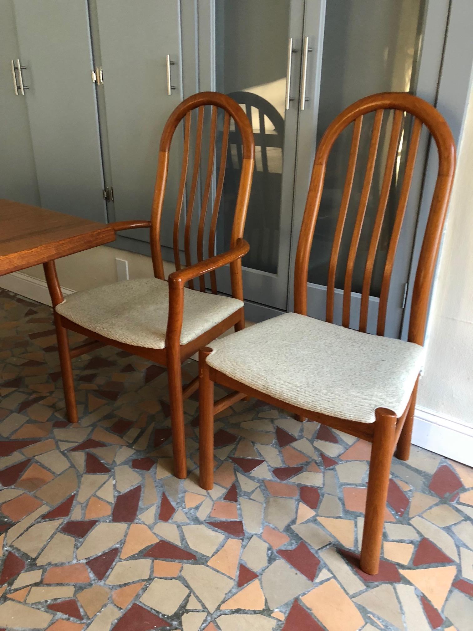 Kai Krstiansen For SVA Mobler Danish Chairs And Table 1970s Teak 9