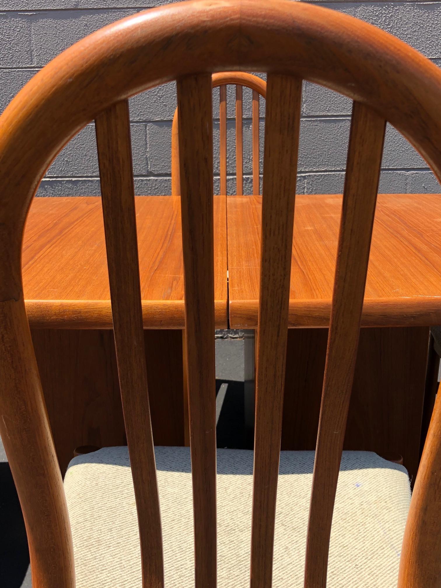 Late 20th Century Kai Krstiansen For SVA Mobler Danish Chairs And Table 1970s Teak