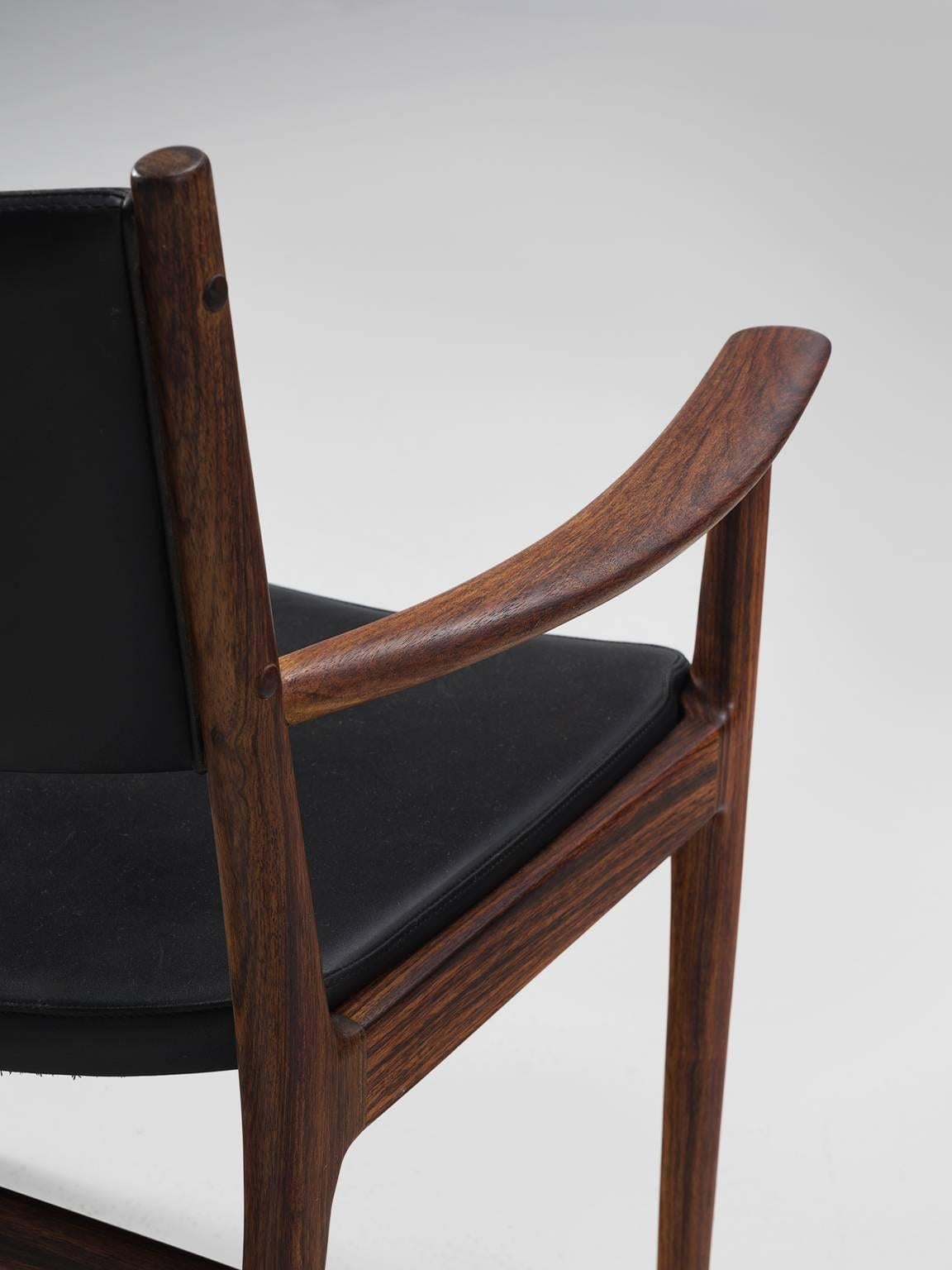 Kai Lynfeldt-Larsen Set of Six Rosewood Dining Chairs In Good Condition In Waalwijk, NL