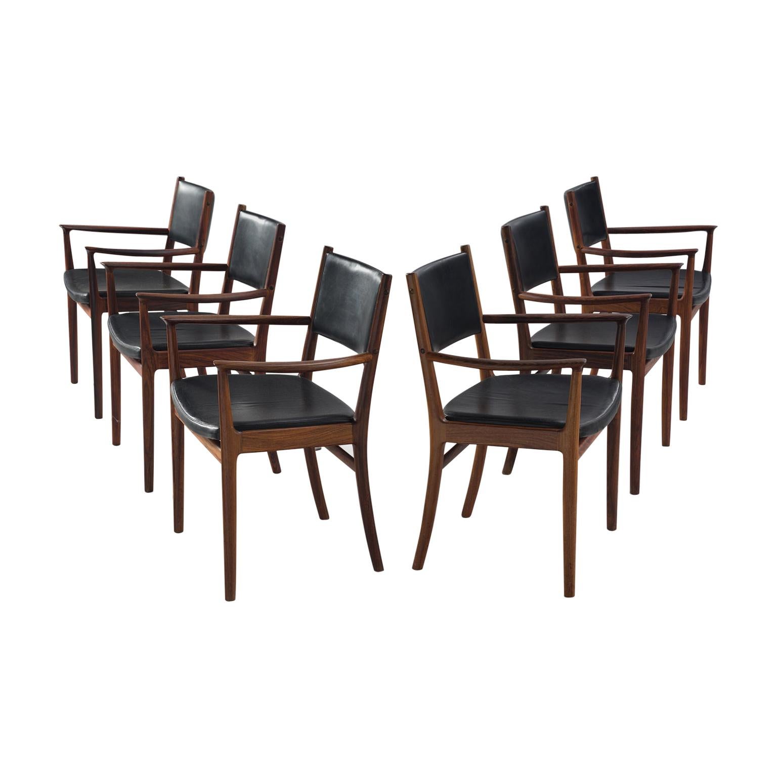 Kai Lynfeldt-Larsen Set of Six Rosewood Dining Chairs