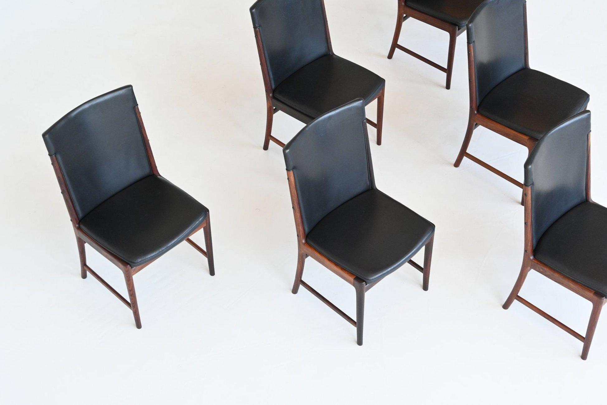 Kai Lyngfeldt Larsen dining chairs in rosewood Soren Willadsen Denmark 1960 For Sale 3