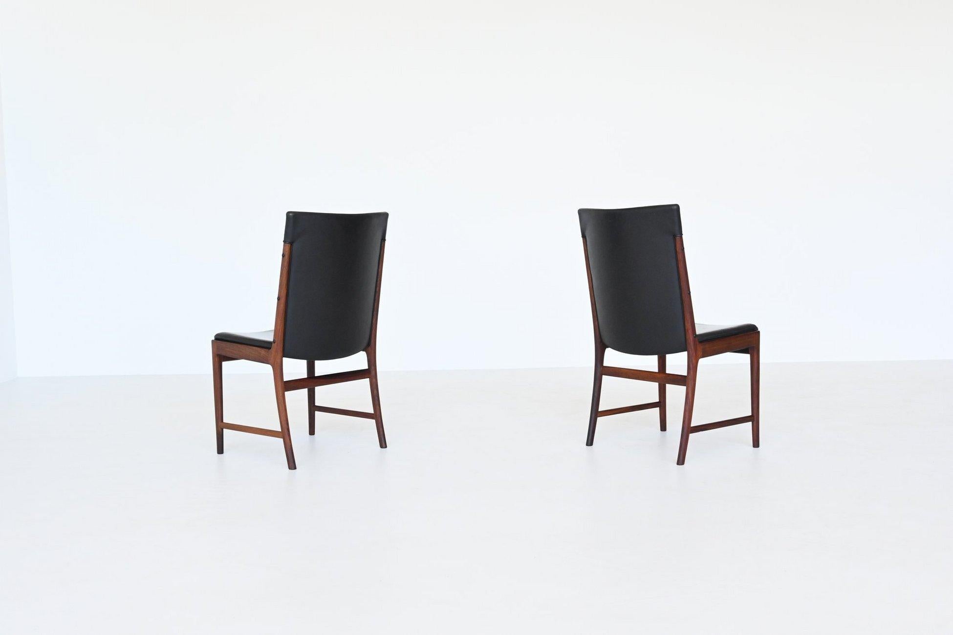 Kai Lyngfeldt Larsen dining chairs in rosewood Soren Willadsen Denmark 1960 For Sale 6