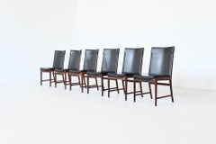 Kai Lyngfeldt Larsen dining chairs in rosewood Soren Willadsen Denmark 1960
