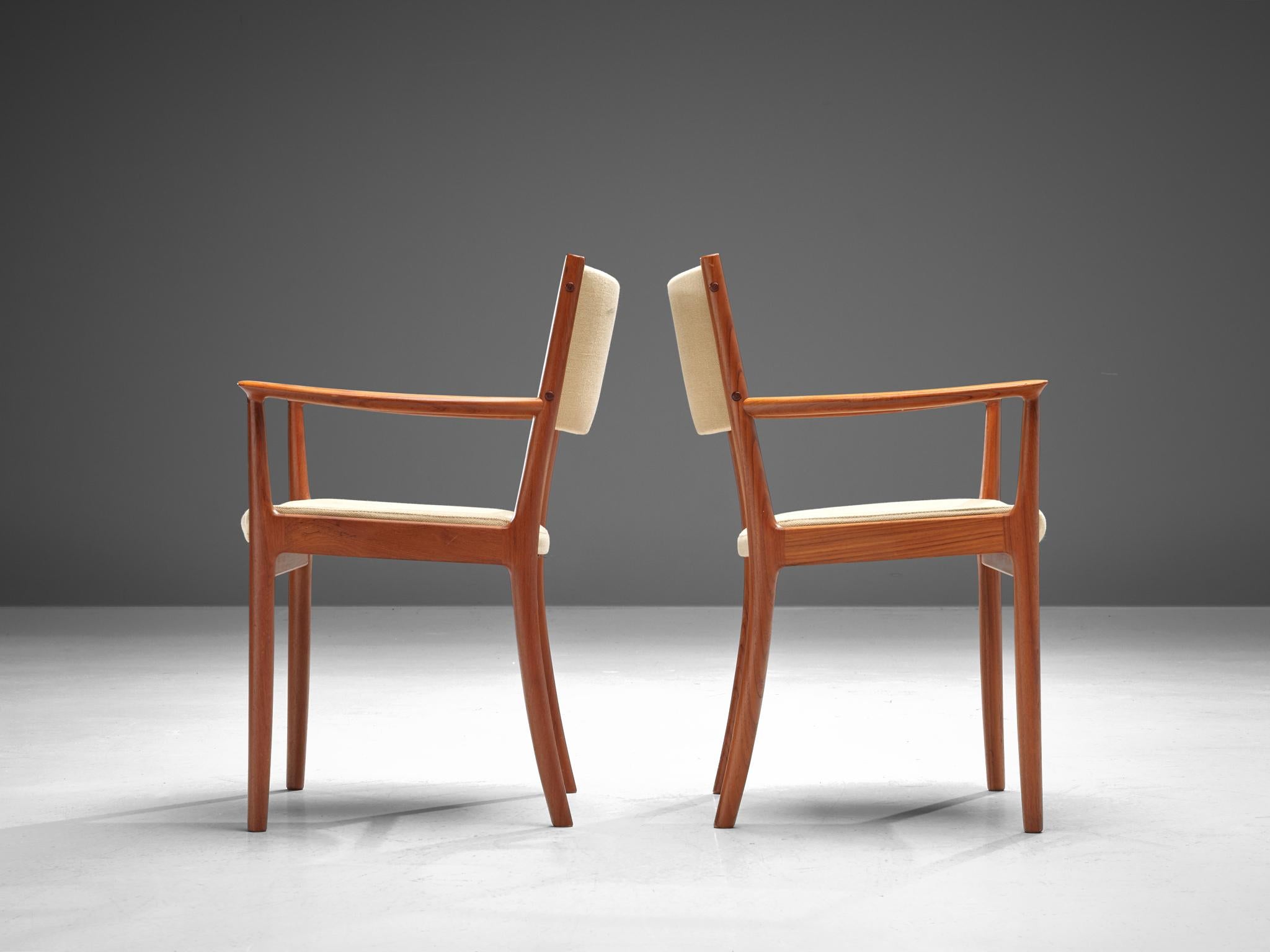 Milieu du XXe siècle Kai Lyngfeldt Larsen ensemble de quatre chaises de salle à manger en teck en vente