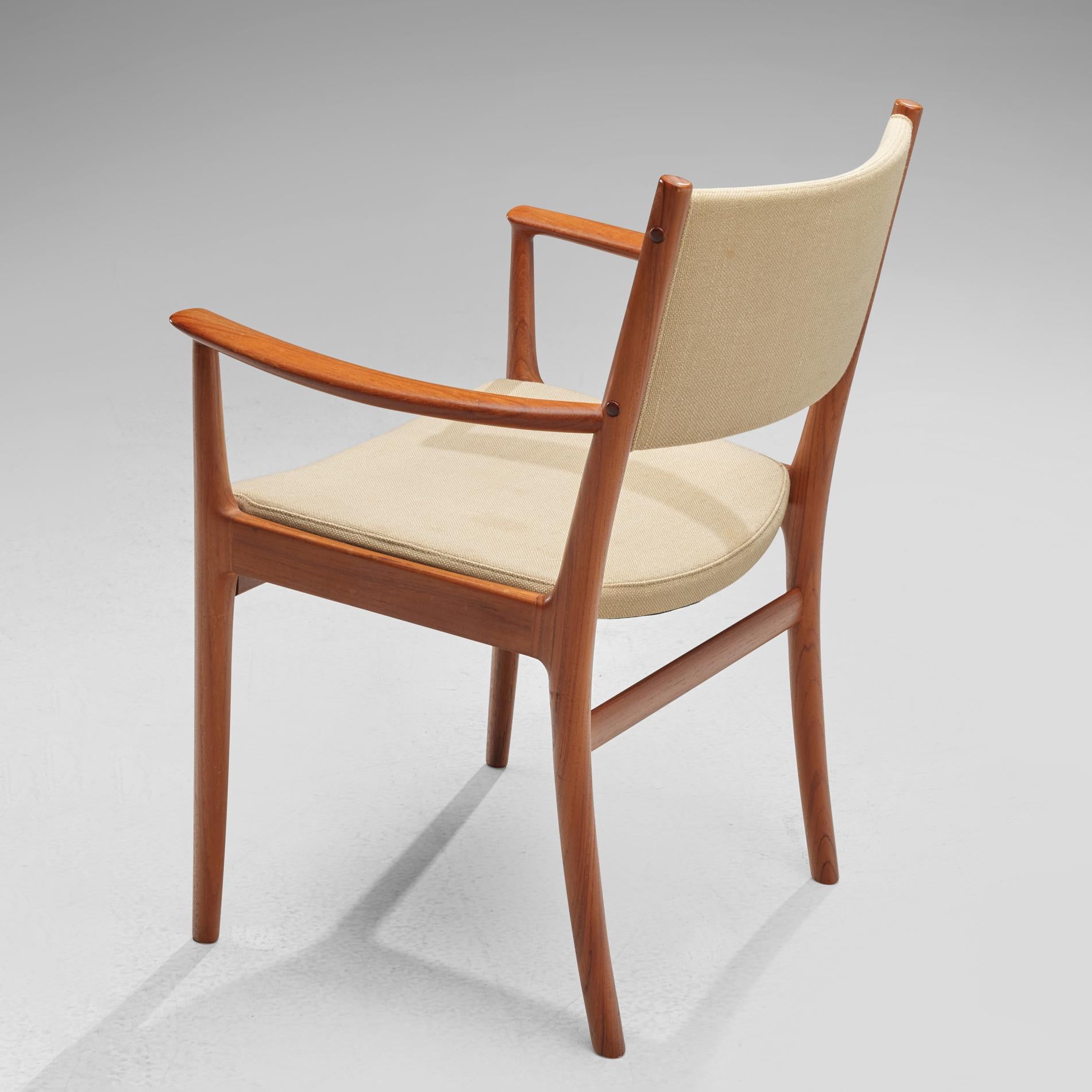 Fabric Kai Lyngfeldt Larsen Set of Four Dining Chairs in Teak For Sale