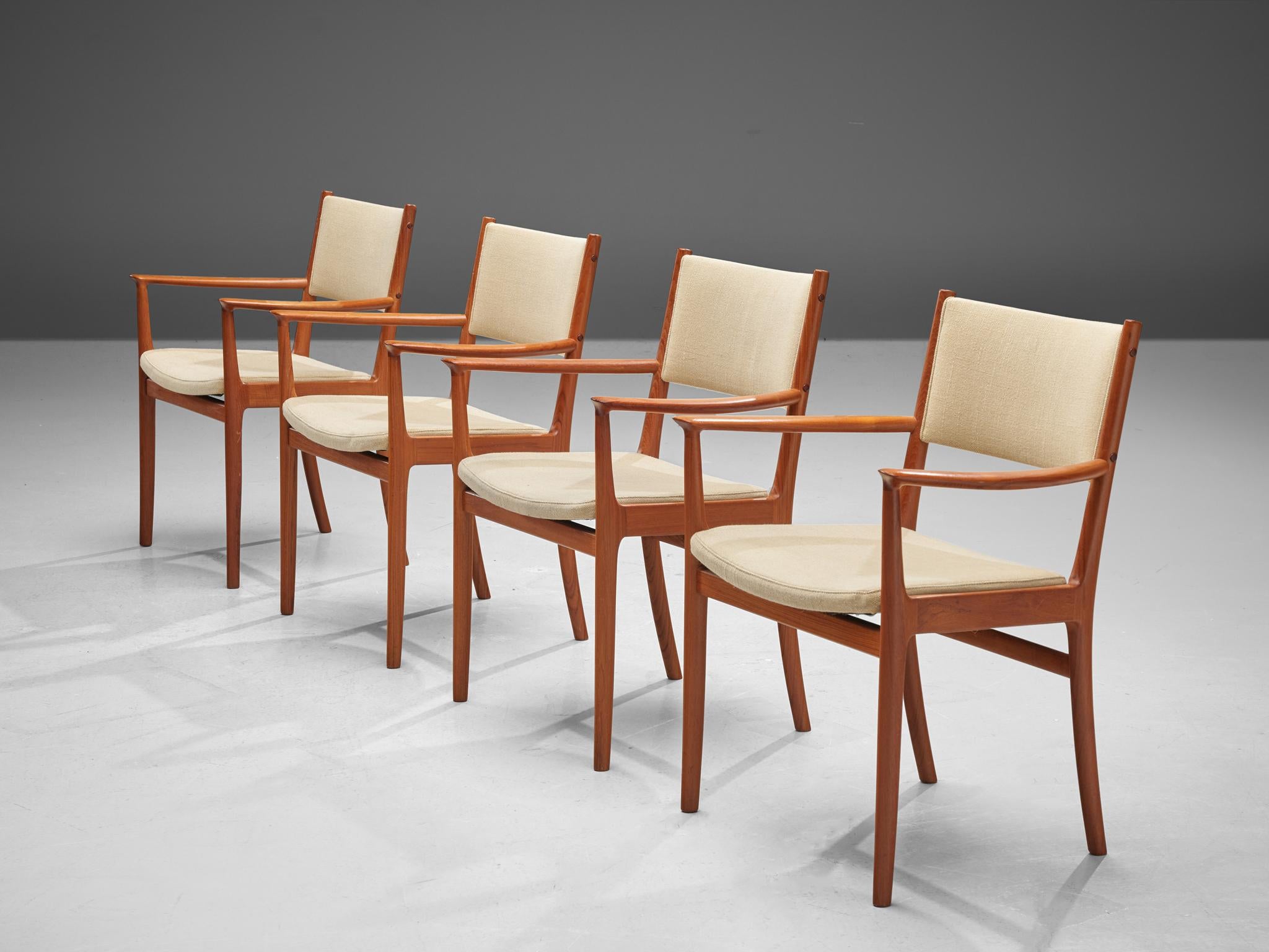 Kai Lyngfeldt Larsen ensemble de quatre chaises de salle à manger en teck en vente 1