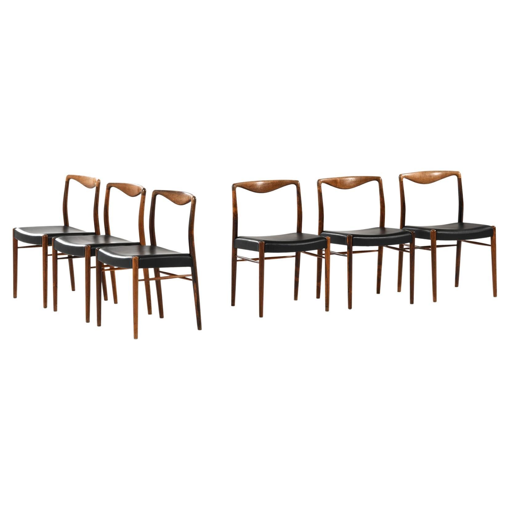 Kai Lyngfeldt-Larsen Dining Chairs Produced by Søren Willadsen Møbelfabrik For Sale