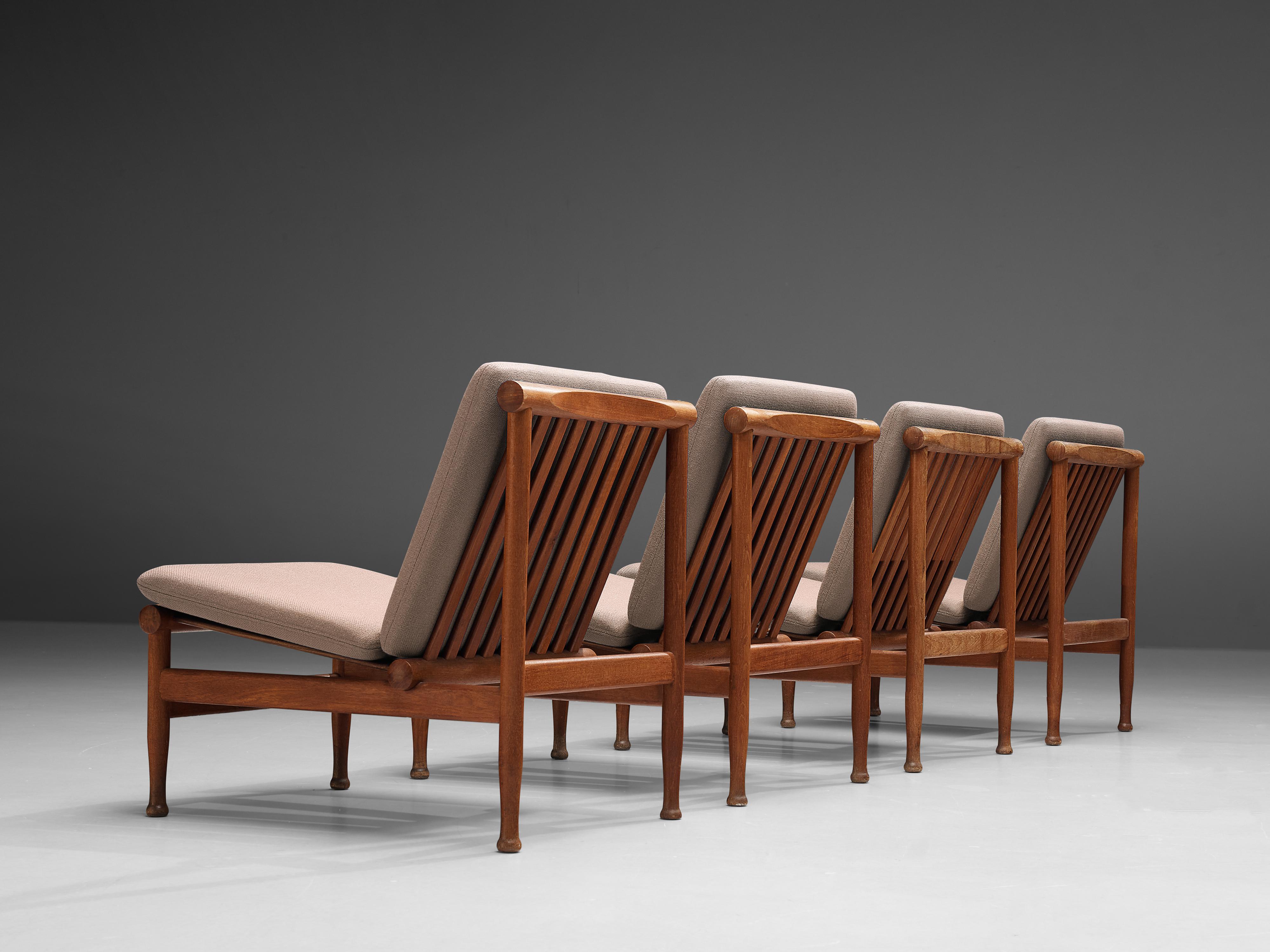 Danish Kai Lyngfeldt-Larsen Lounge Chairs Model '501' in Teak
