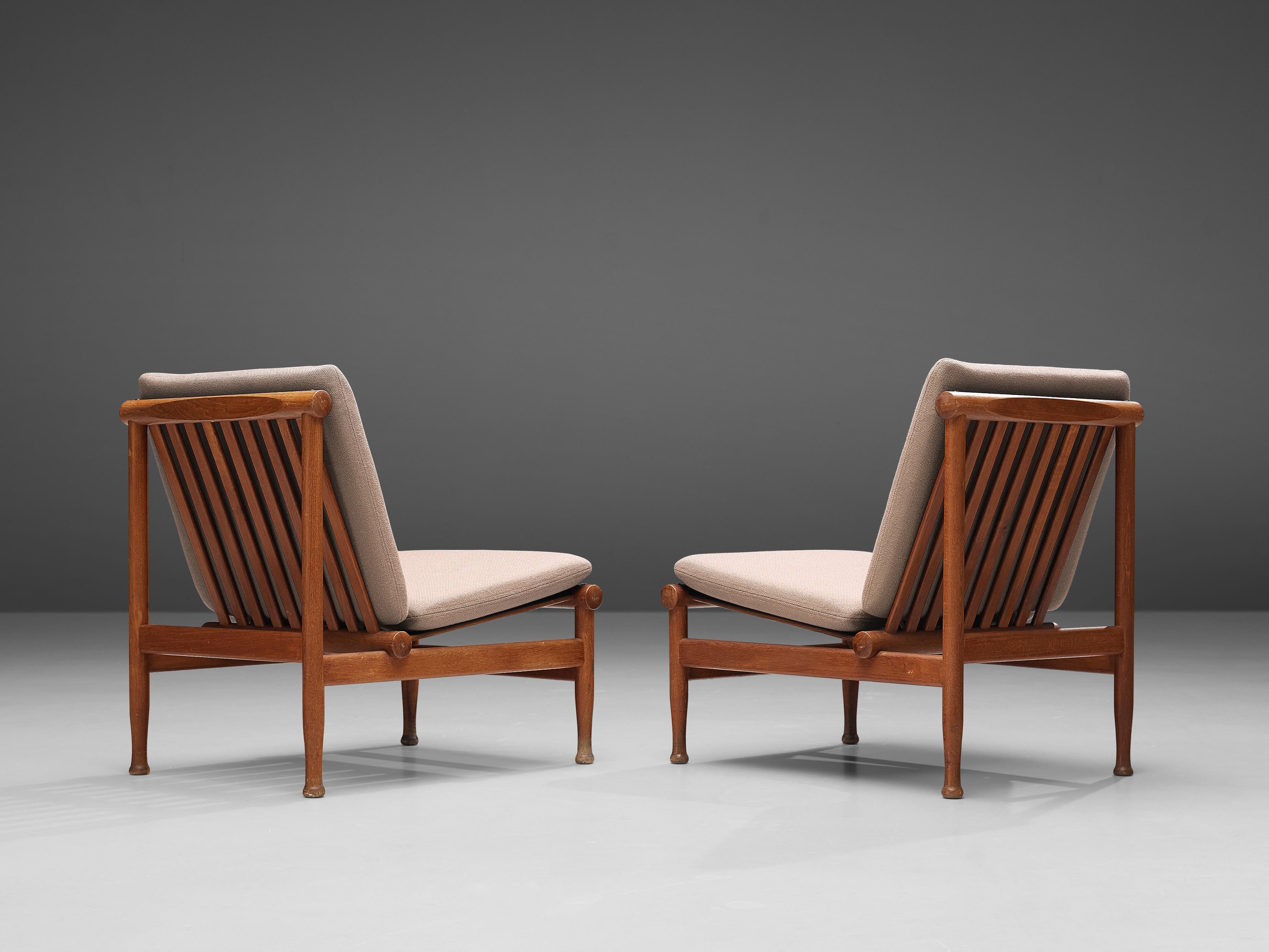 Mid-20th Century Kai Lyngfeldt-Larsen Lounge Chairs Model '501' in Teak