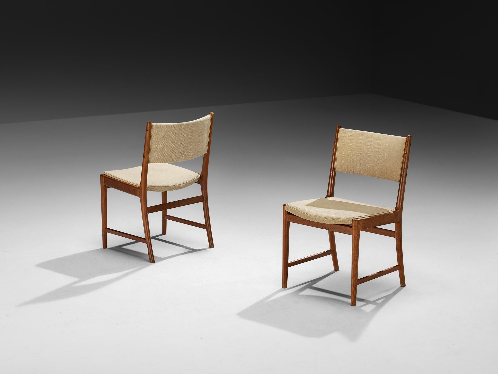Scandinave moderne Kai Lyngfeldt Larsen paire de chaises de salle à manger en teck en vente