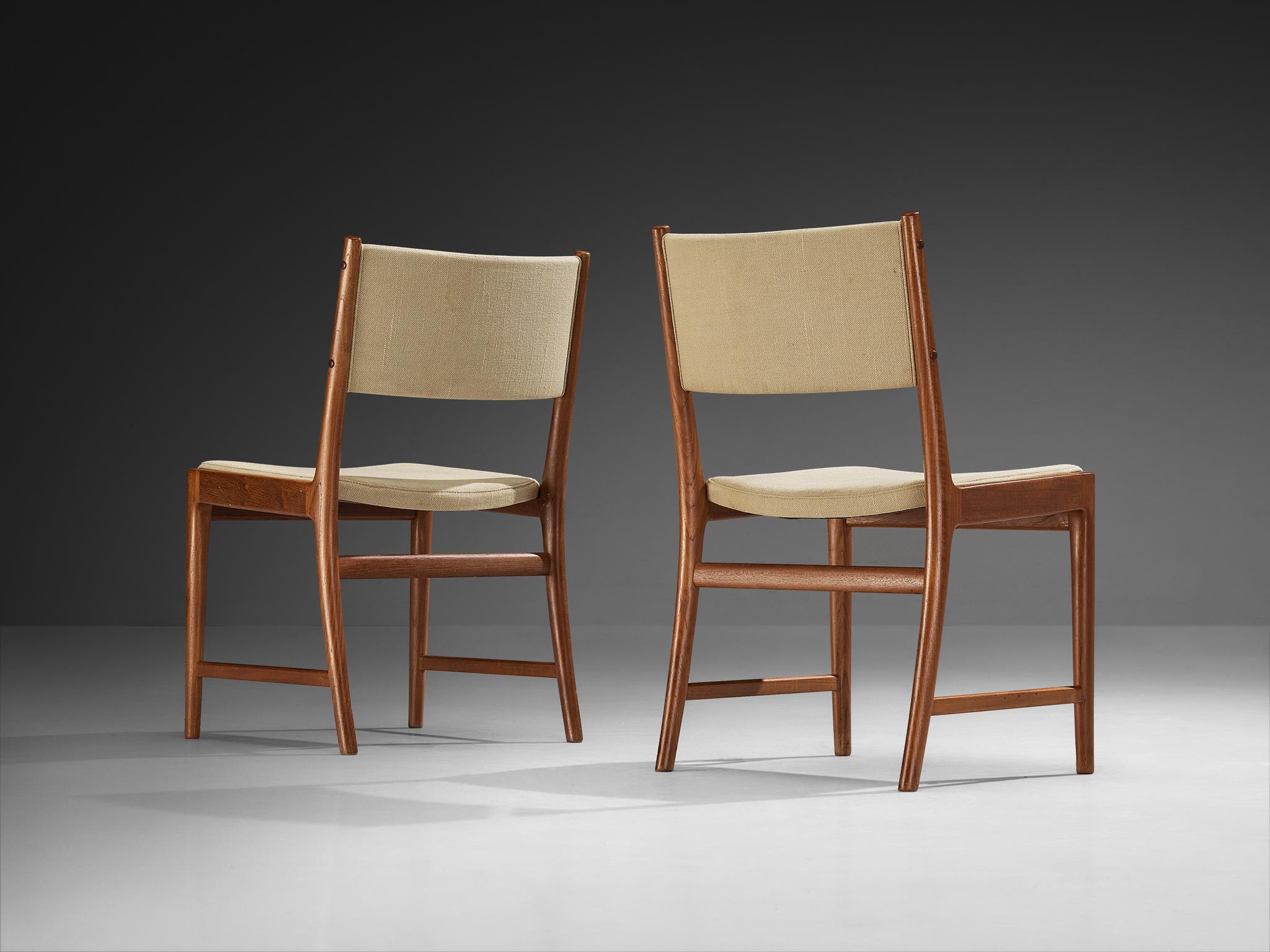 Kai Lyngfeldt Larsen paire de chaises de salle à manger en teck Bon état - En vente à Waalwijk, NL