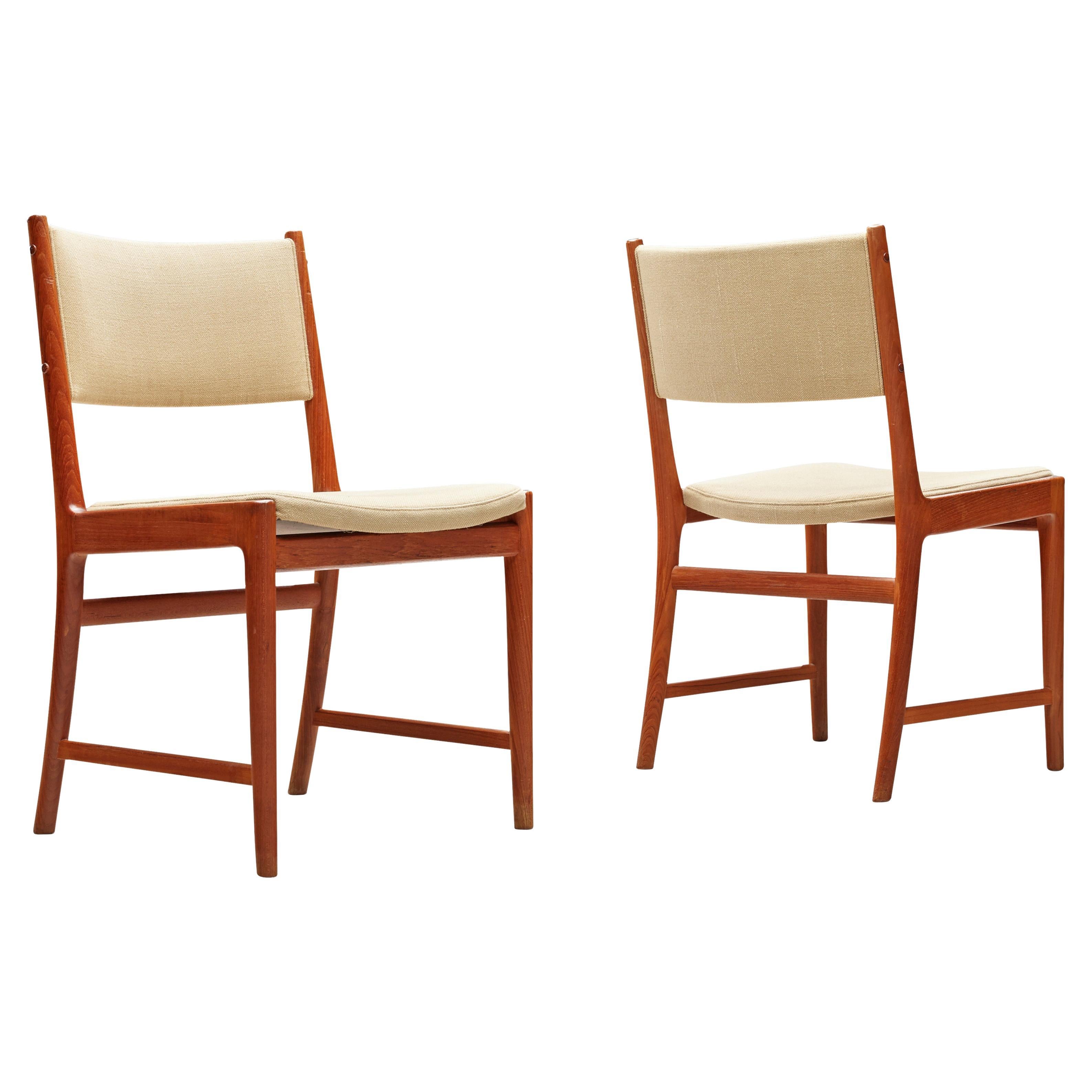 Kai Lyngfeldt Larsen Pair of Dining Chairs in Teak For Sale at 1stDibs
