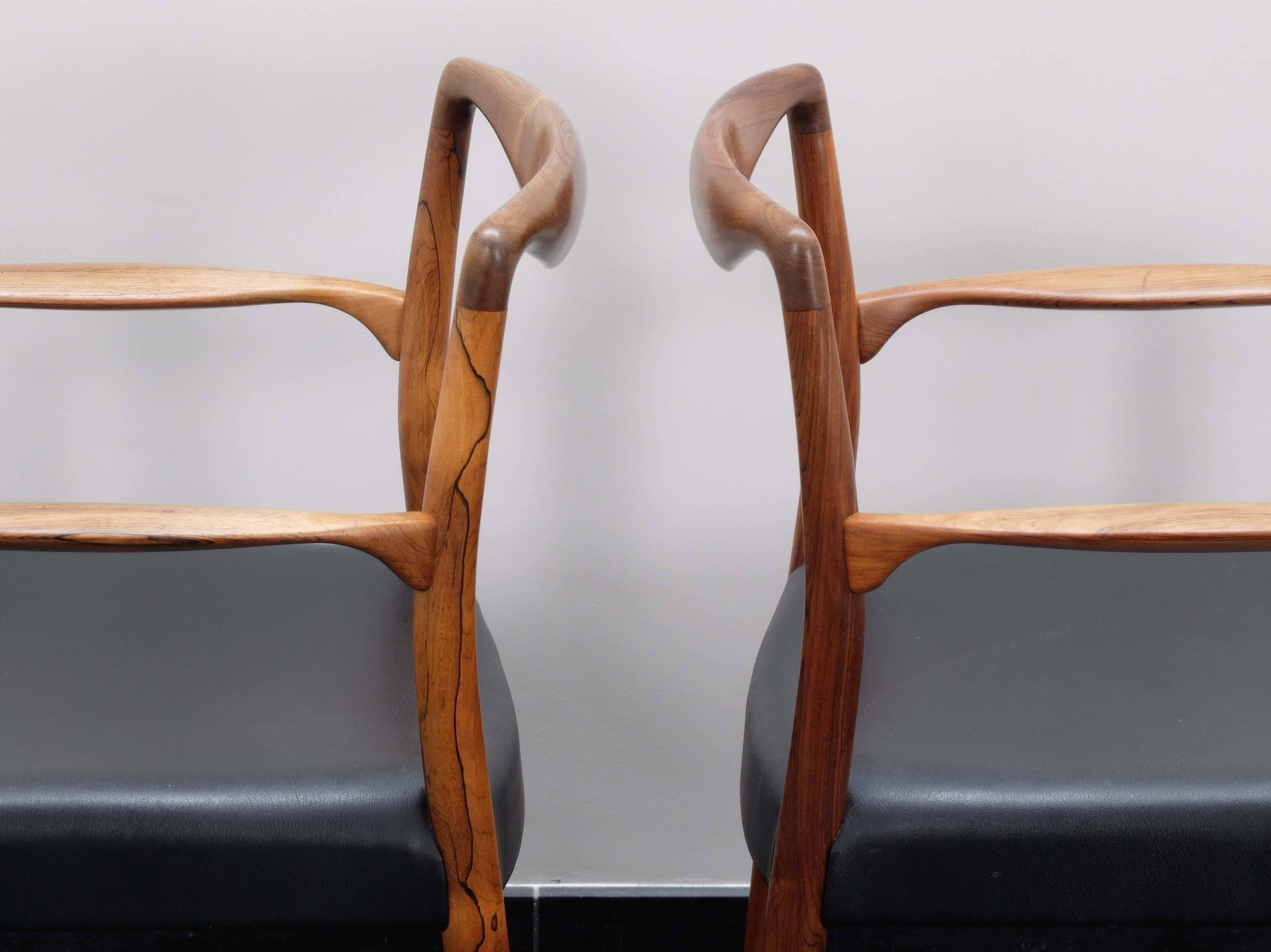 Mid-20th Century Kai Lyngfeldt Larsen for Soren Willadsen Dining Chairs Armchairs Danish 1960s For Sale