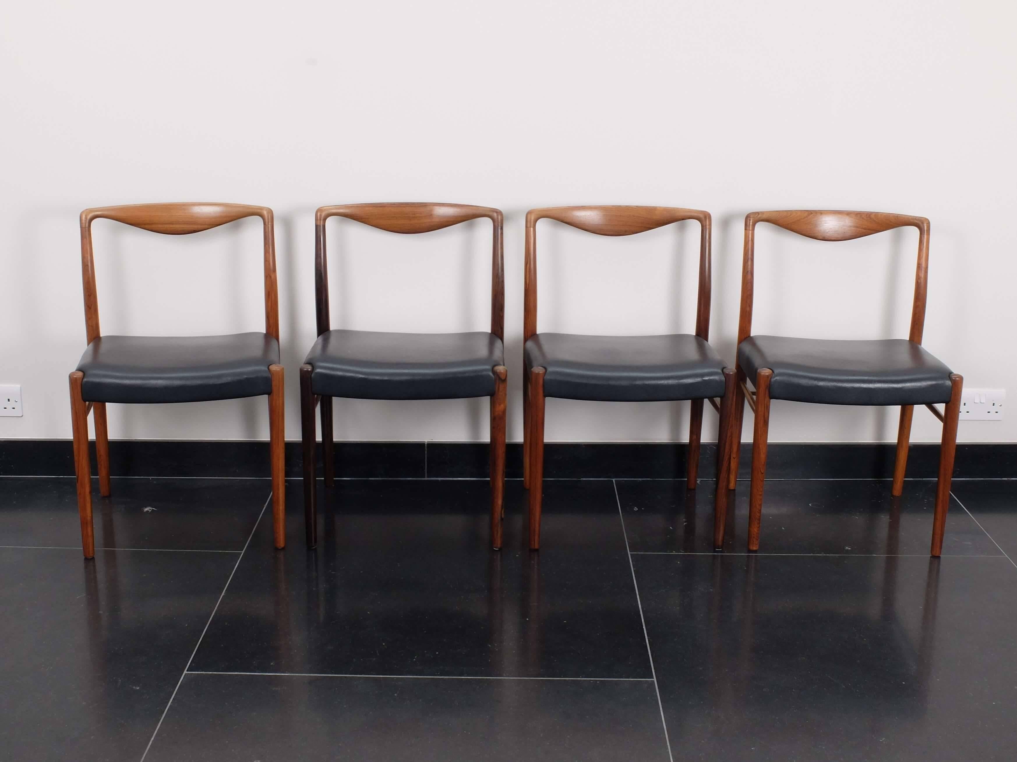 Kai Lyngfeldt Larsen for Soren Willadsen Dining Chairs Armchairs Danish 1960s For Sale 4