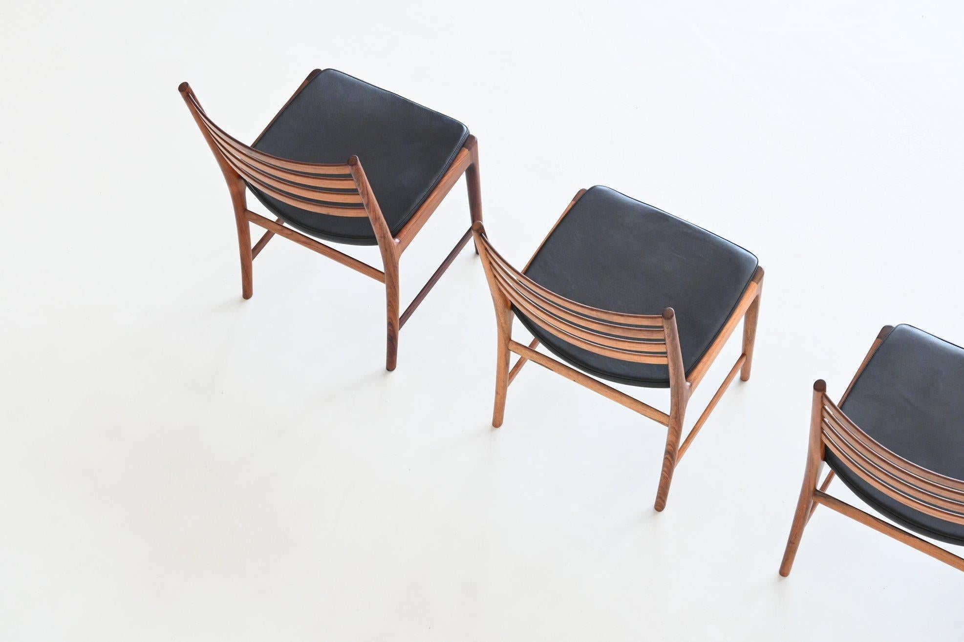 Kai Lyngfeldt Larsen Rosewood Dining Chairs Soren Willadsen Denmark 1960 1