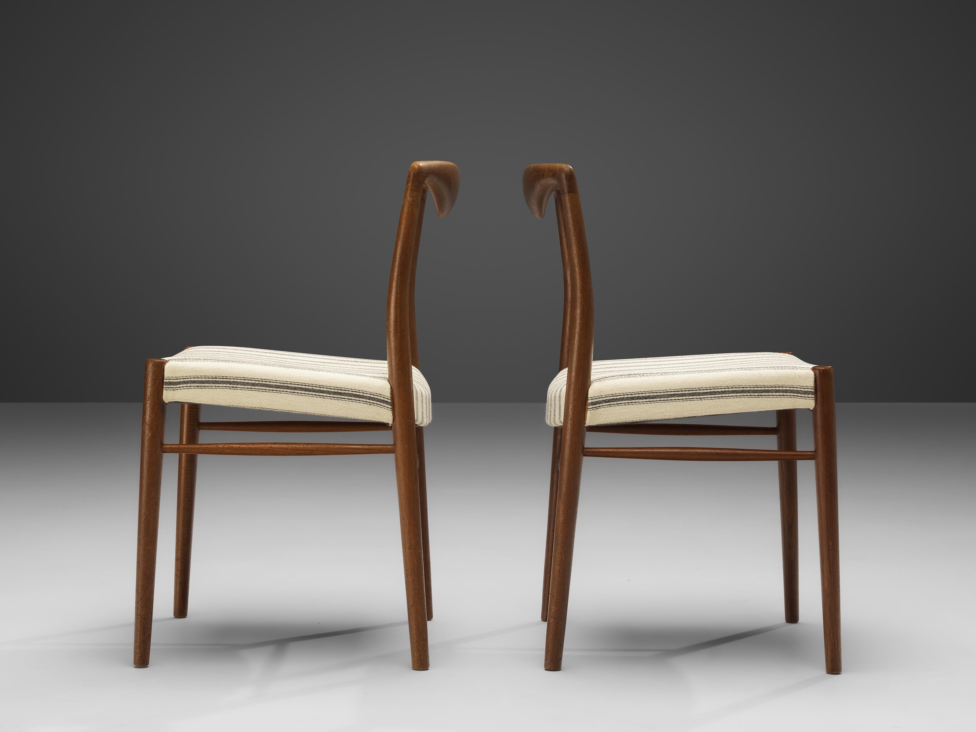 Danish Kai Lyngfeldt Larsen Set of Six Dining Chairs in Teak