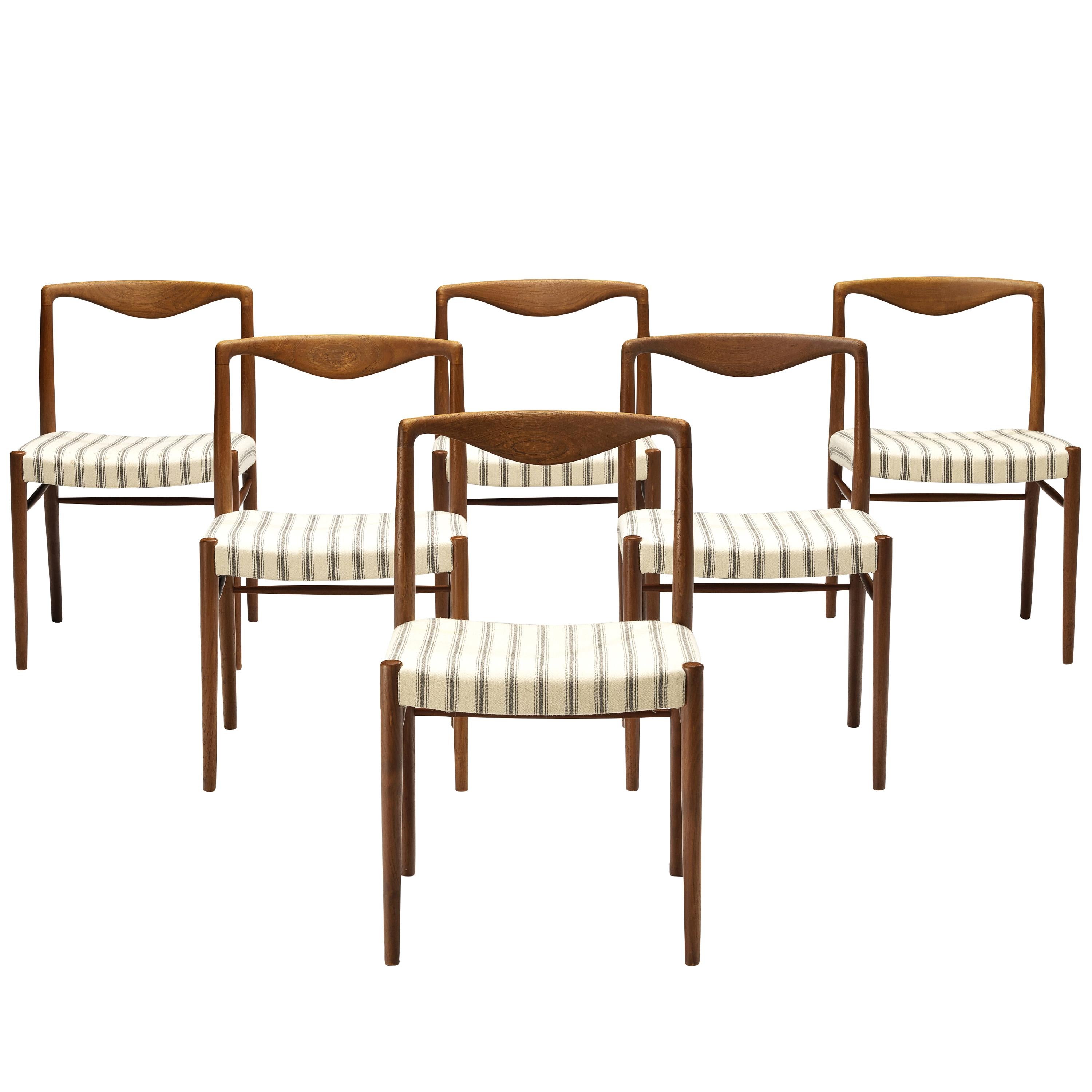 Kai Lyngfeldt Larsen Set of Six Dining Chairs in Teak