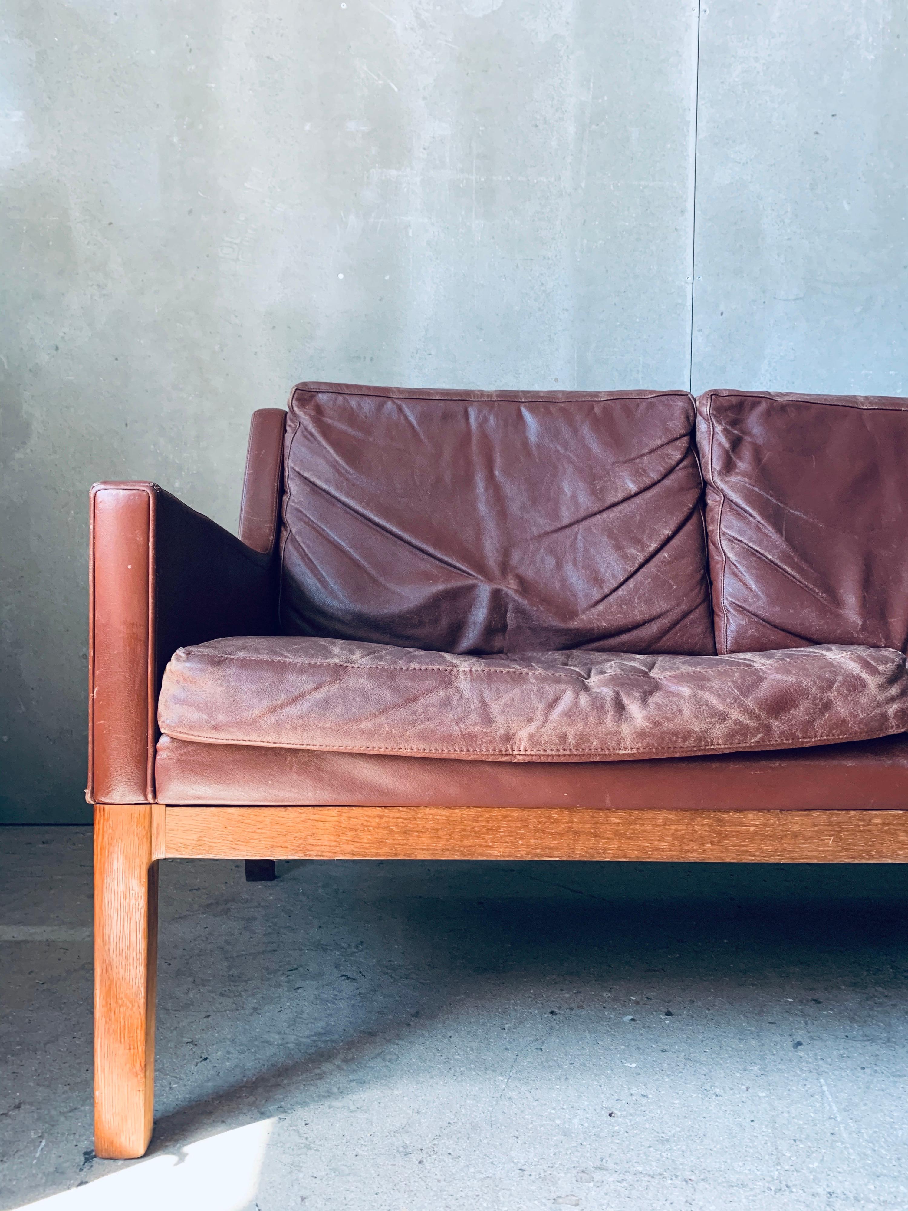 Rare sofa-two seat designed by Kai Lyngfeldt Larsen. Produced in Søren Willadsen Denmark.