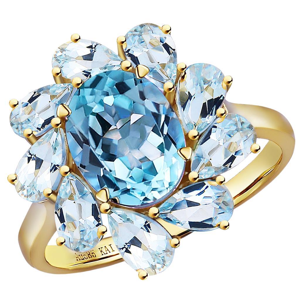Anillo Kai Mellissa Topacio Aguamarina 8,60 ctw
