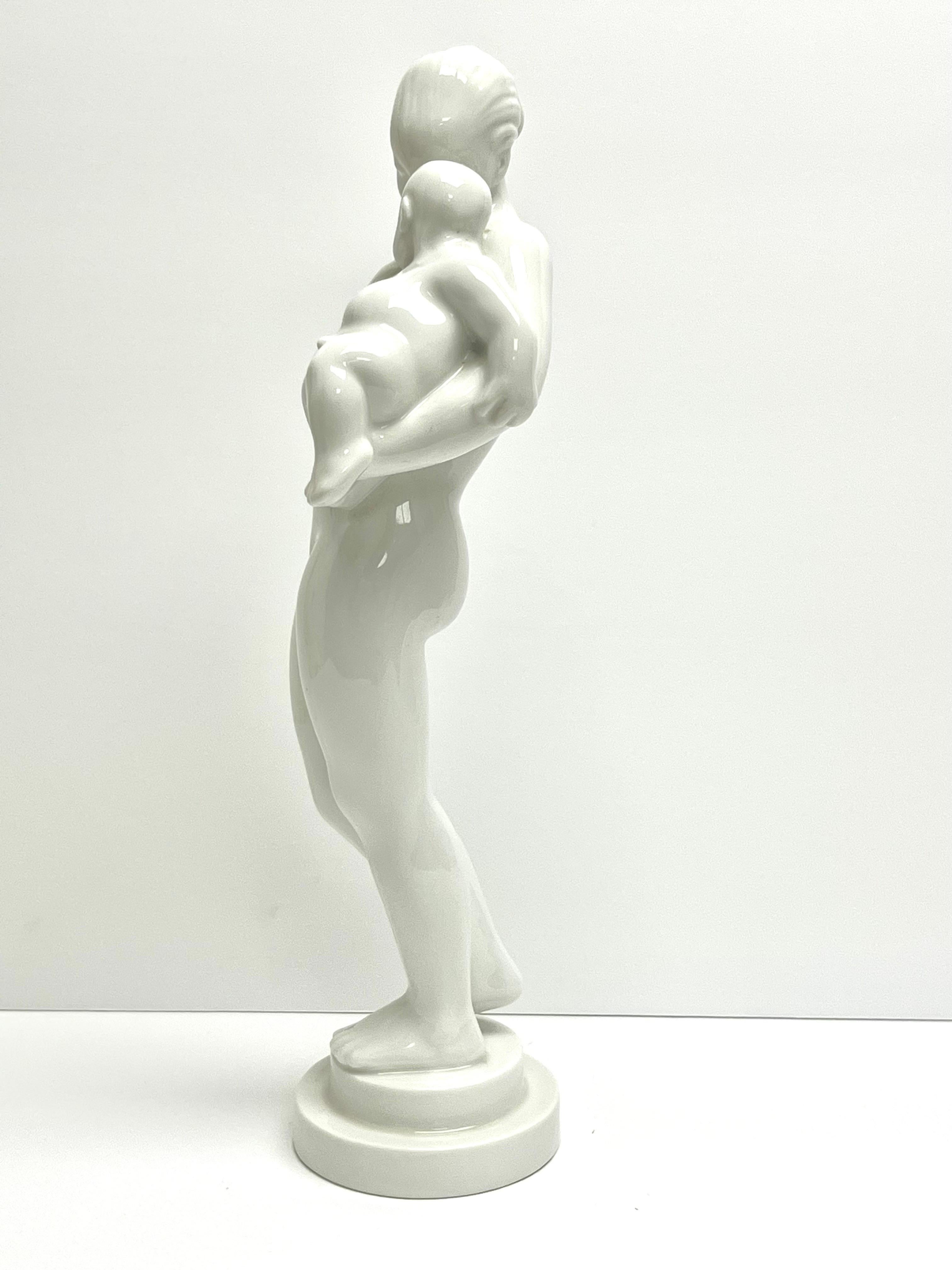 Kai Nielsen Bing Grondahl B G Sucking Baby White Porcelain Sculpture 1