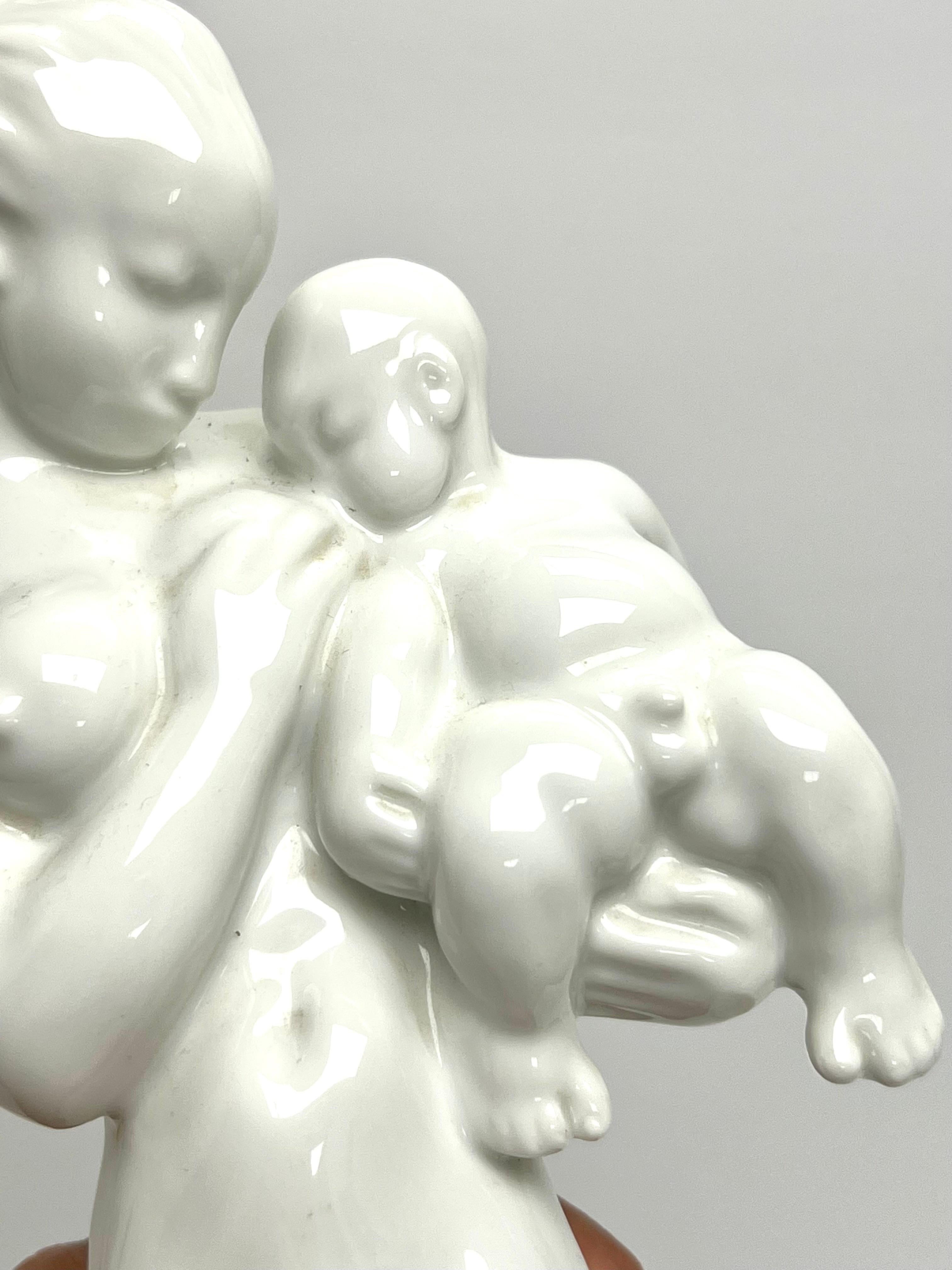 Kai Nielsen Bing Grondahl B G Sucking Baby White Porcelain Sculpture 2
