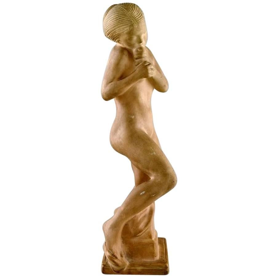 Kai Nielsen for Kähler, "Eve with the Apple" Figure in Earthenware For Sale