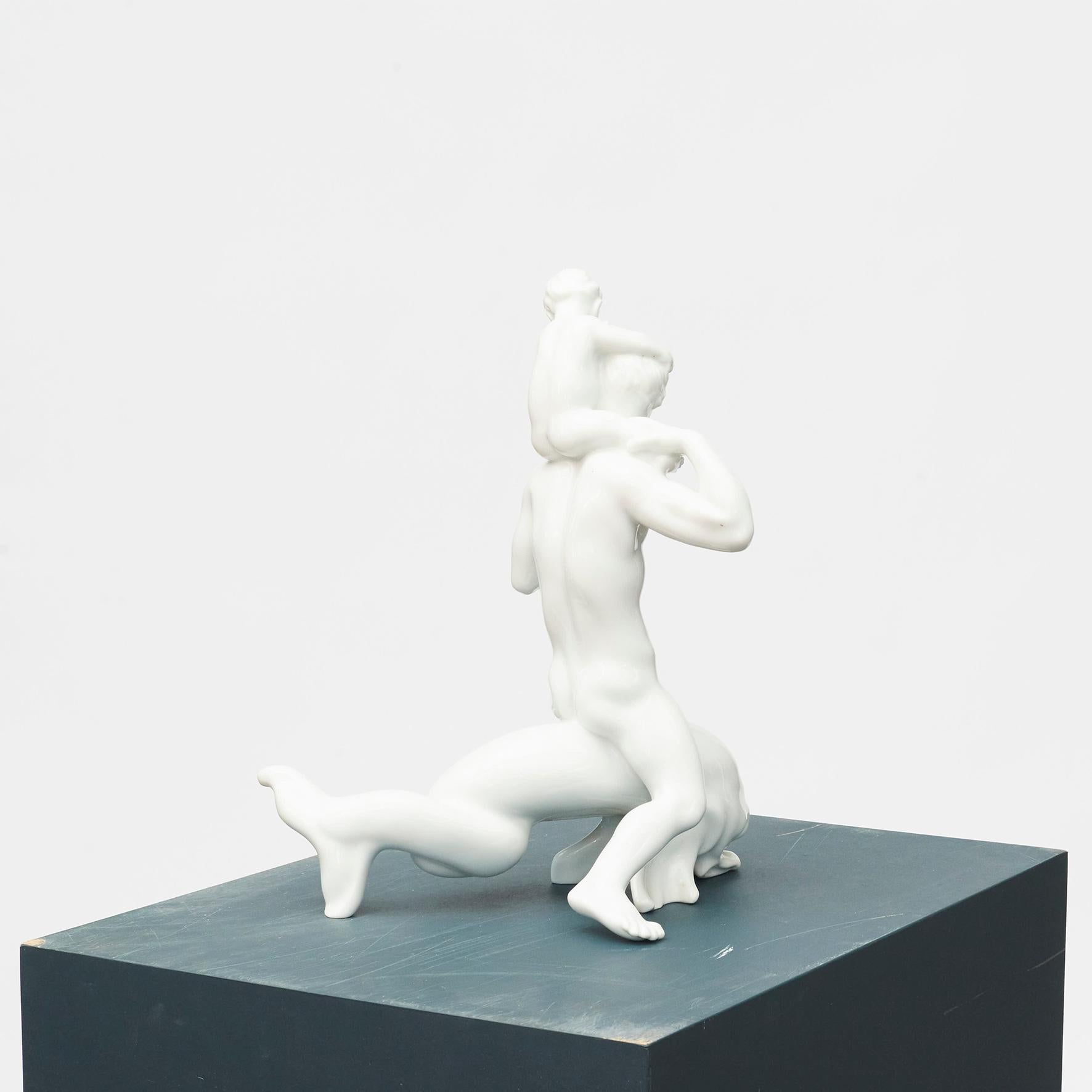 European Kai Nielsen, Glazed Blanc De Chine Porcelain Sculpture by Bing & Grondahl