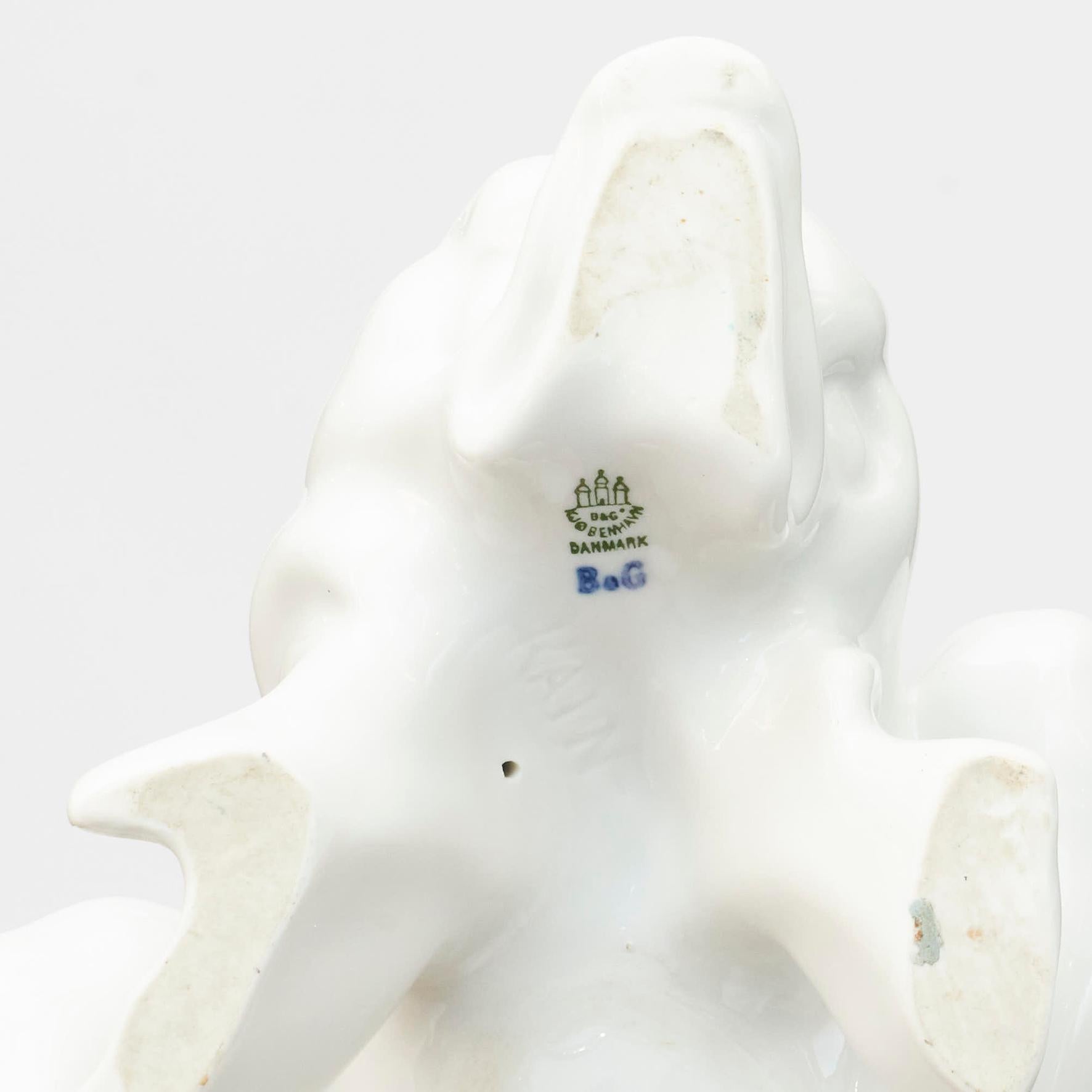 Kai Nielsen, Glazed Blanc De Chine Porcelain Sculpture by Bing & Grondahl In Good Condition In Kastrup, DK