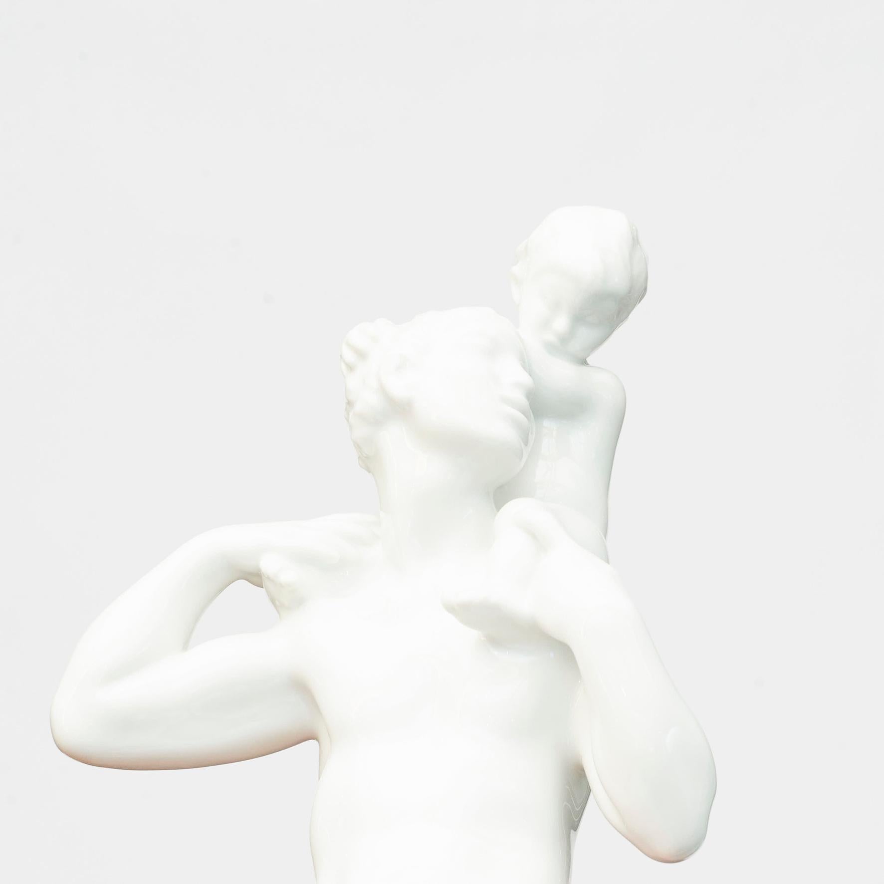 20th Century Kai Nielsen, Glazed Blanc De Chine Porcelain Sculpture by Bing & Grondahl