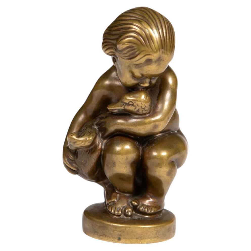 Kai Nielsen “Little Leda” Bronze Sculpture, Denmark, circa 1910–1920